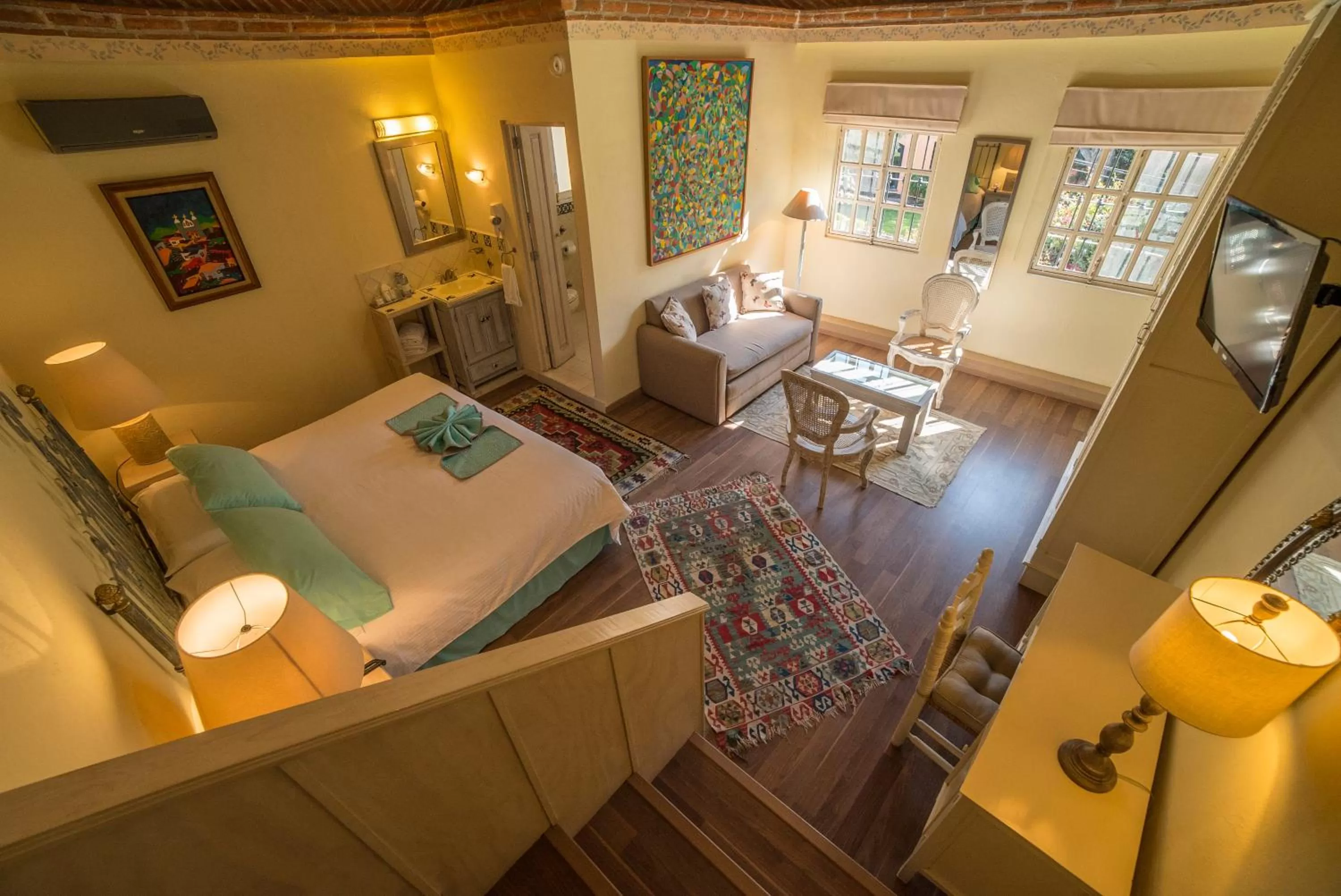 Living room, Bed in Villa Mirasol