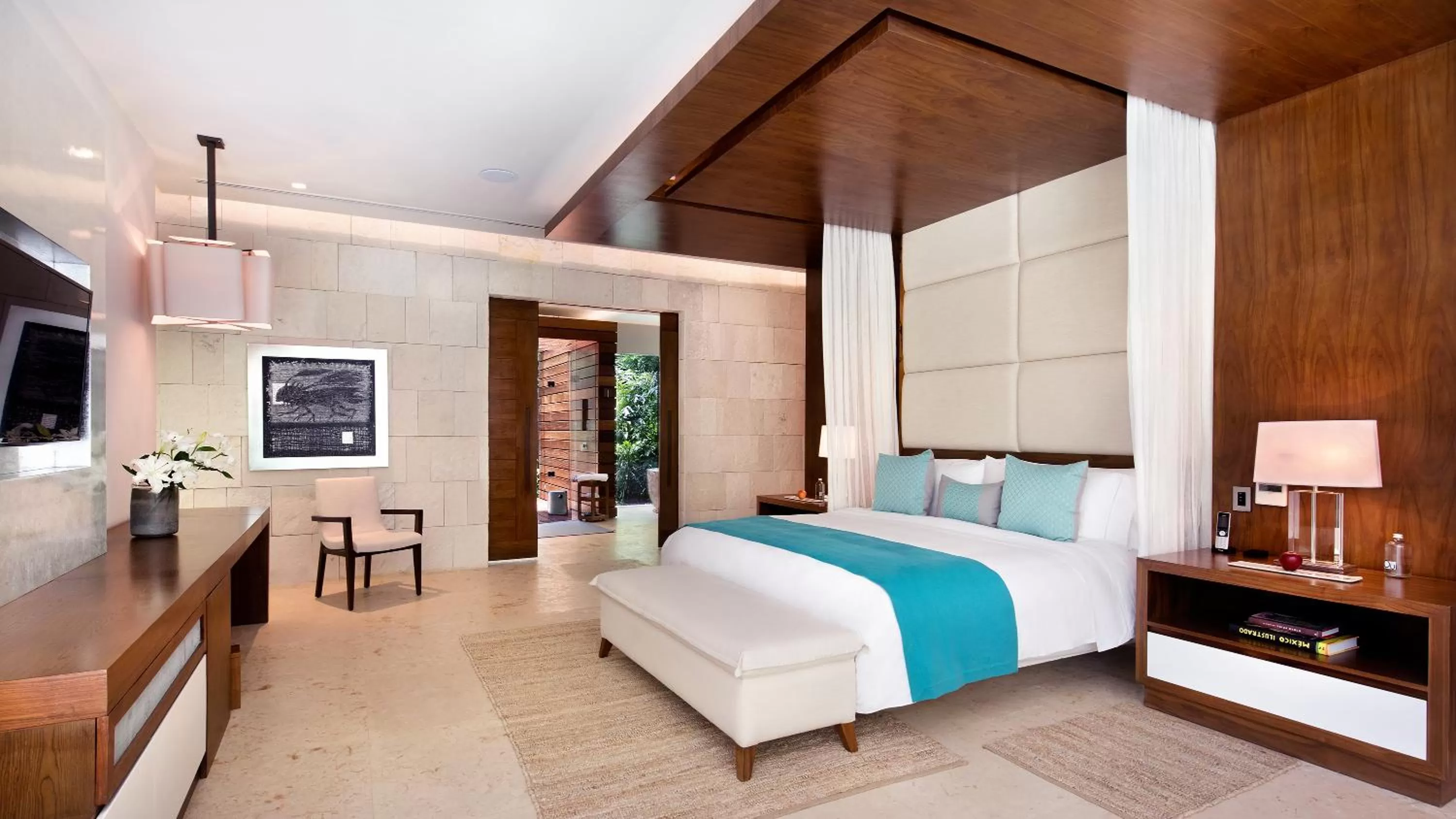 Bedroom, Bed in Chablé Yucatan