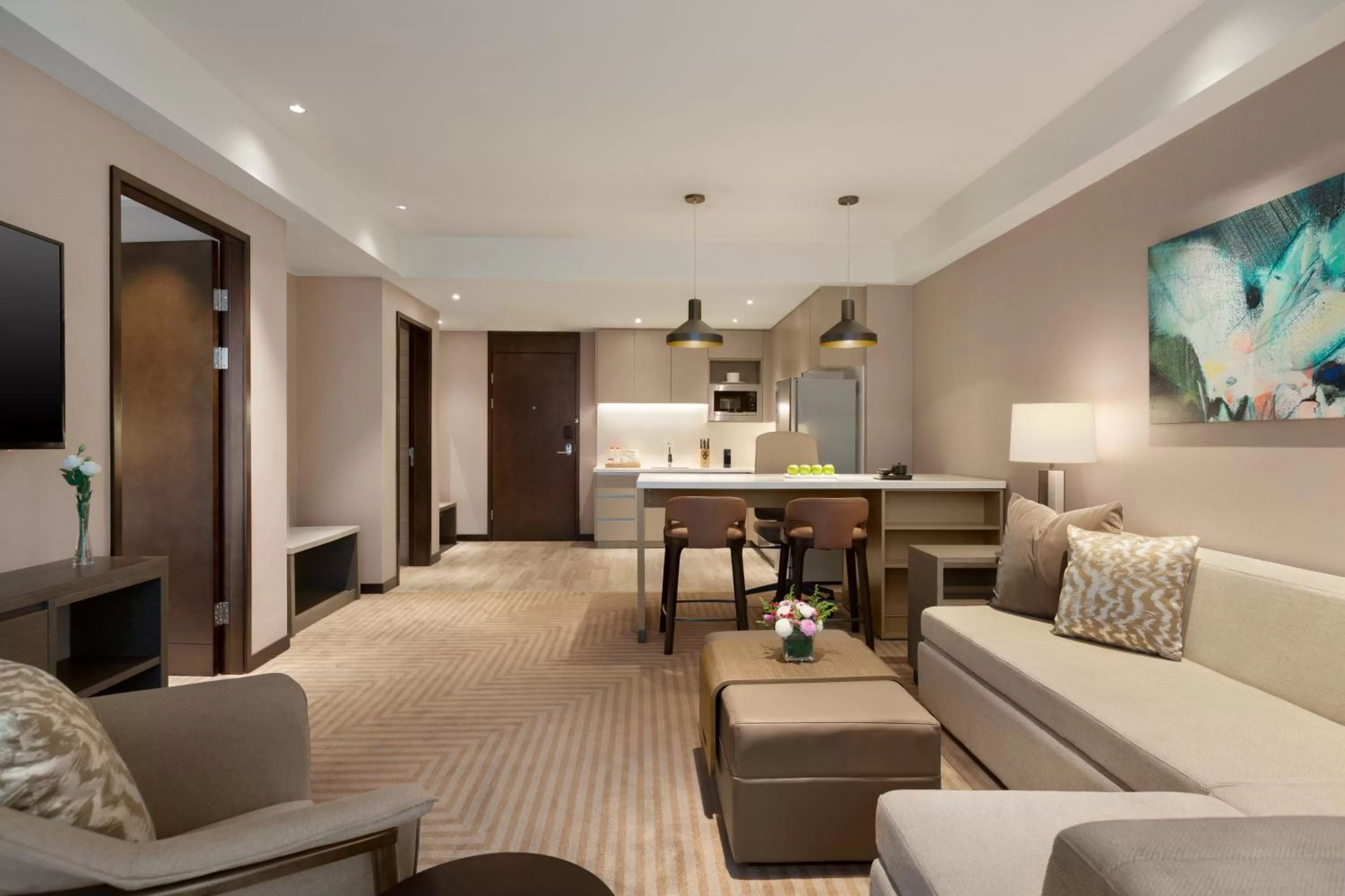 Living room in Hyatt House Chengdu Pebble Walk