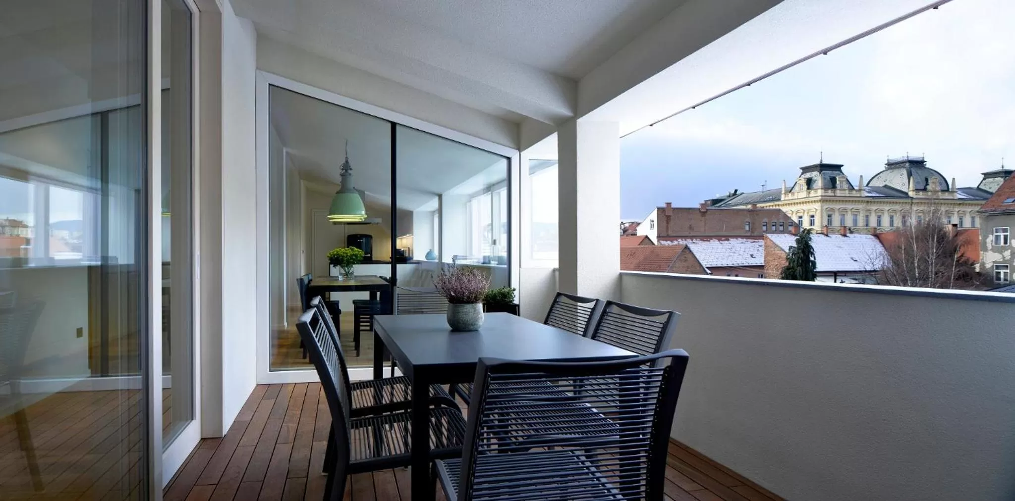 Patio in Hotel Maribor, City apartments