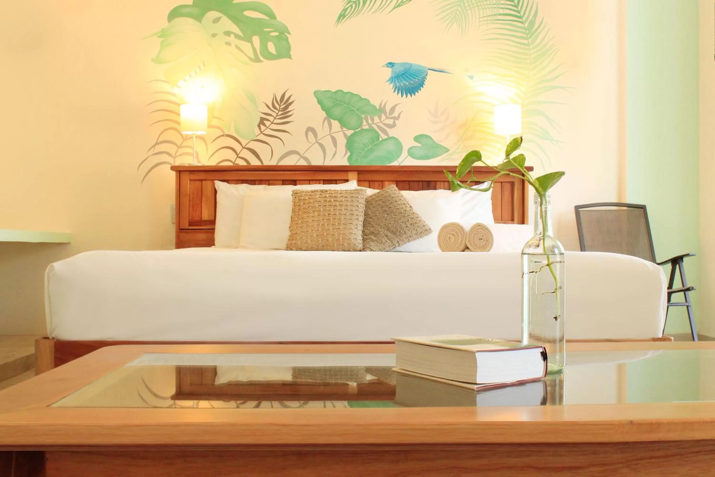 Bed in La Palmita Budget Boutique Hotel