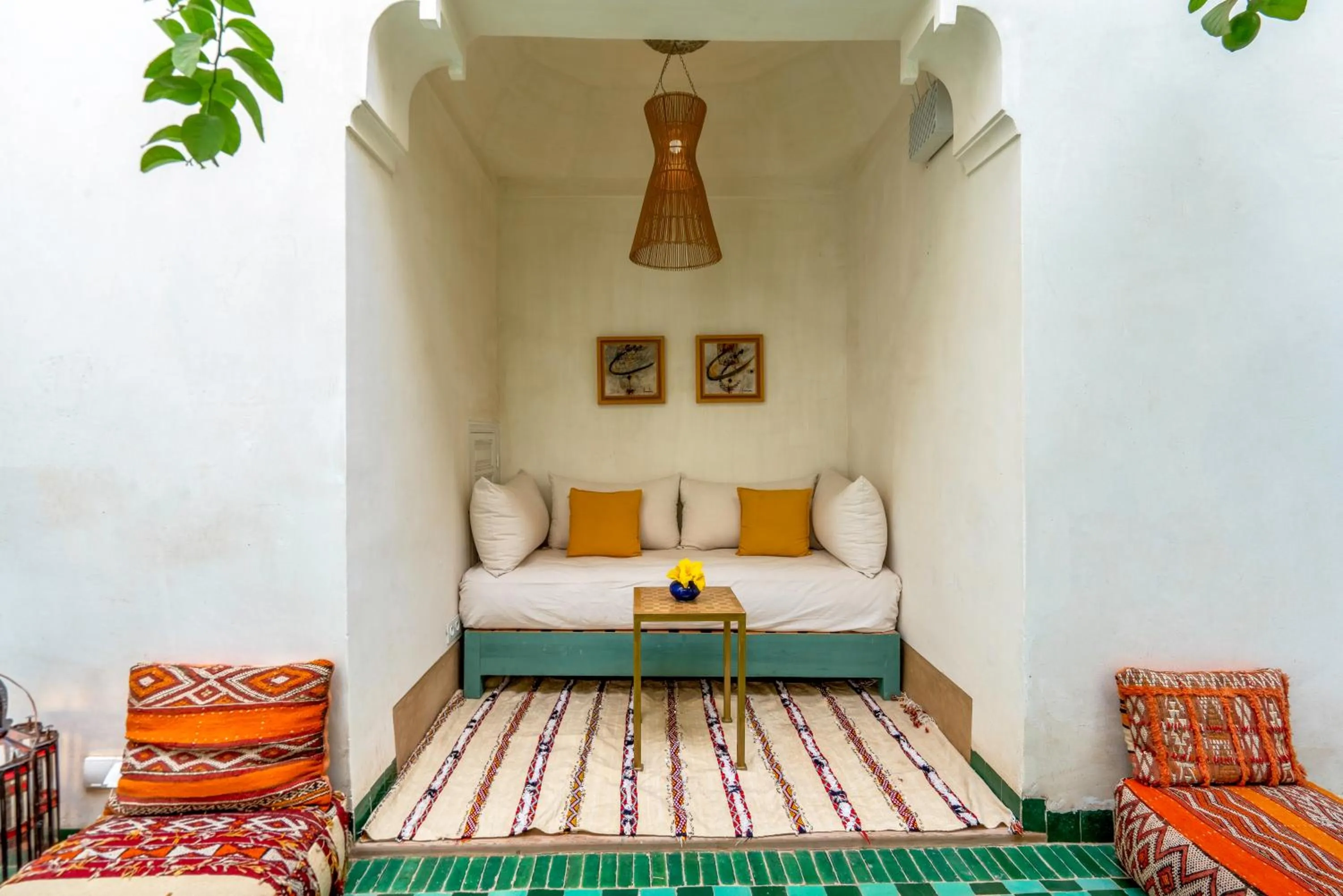 Patio, Bed in Hotel & Spa Dar Sara