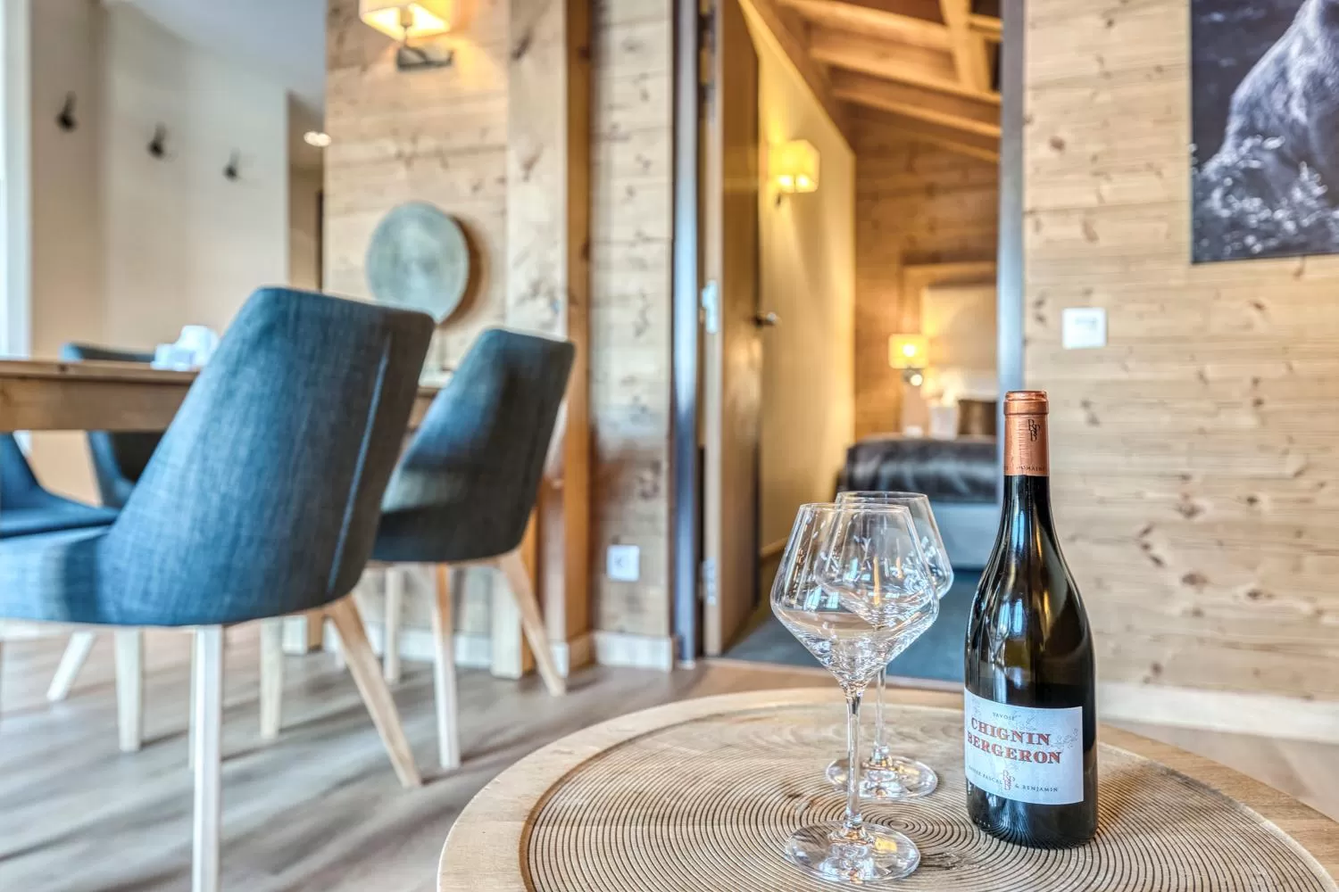 Living room in Les Loges Blanches Megève