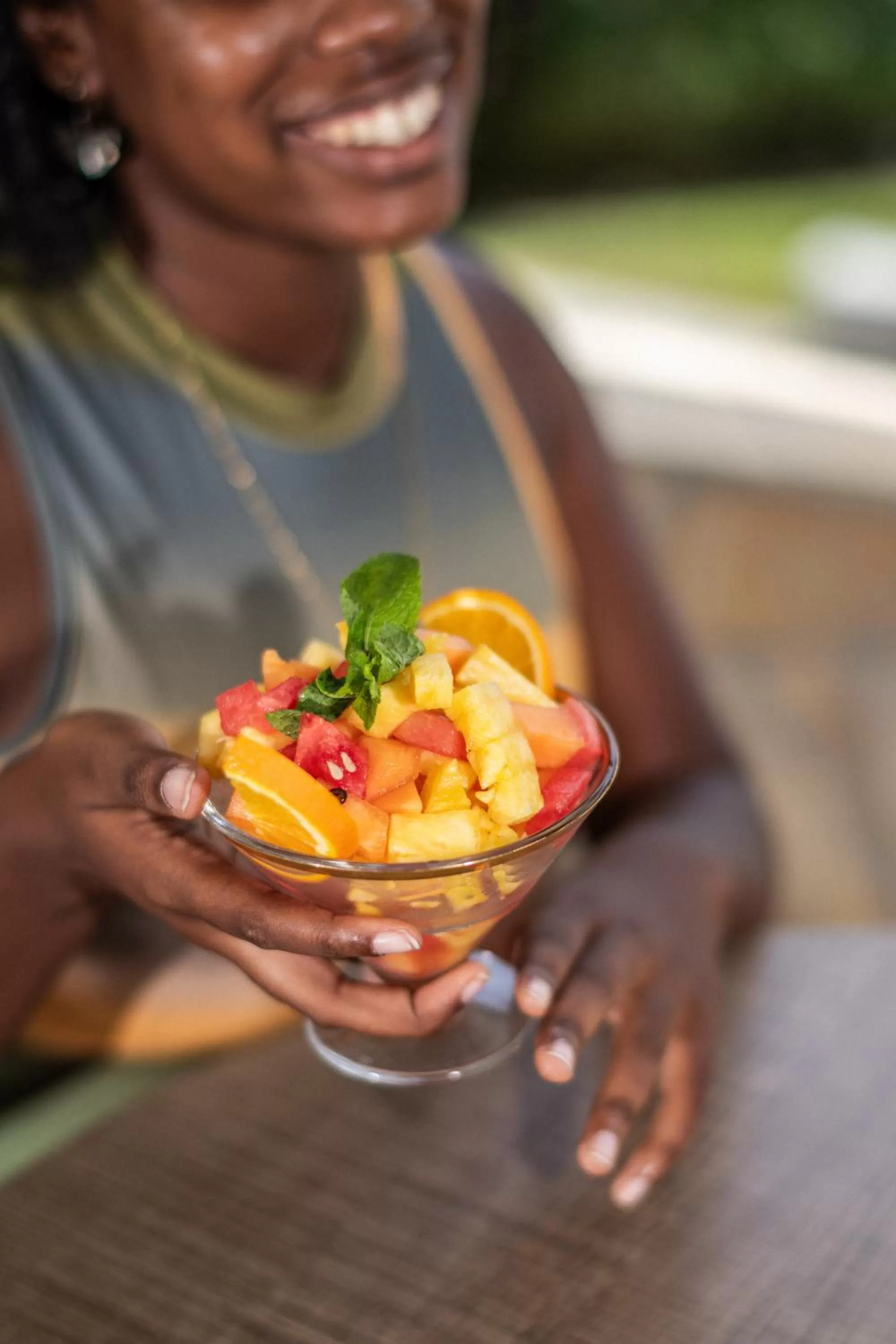 Dinner in Zenitude Hôtel Résidences Le Salako