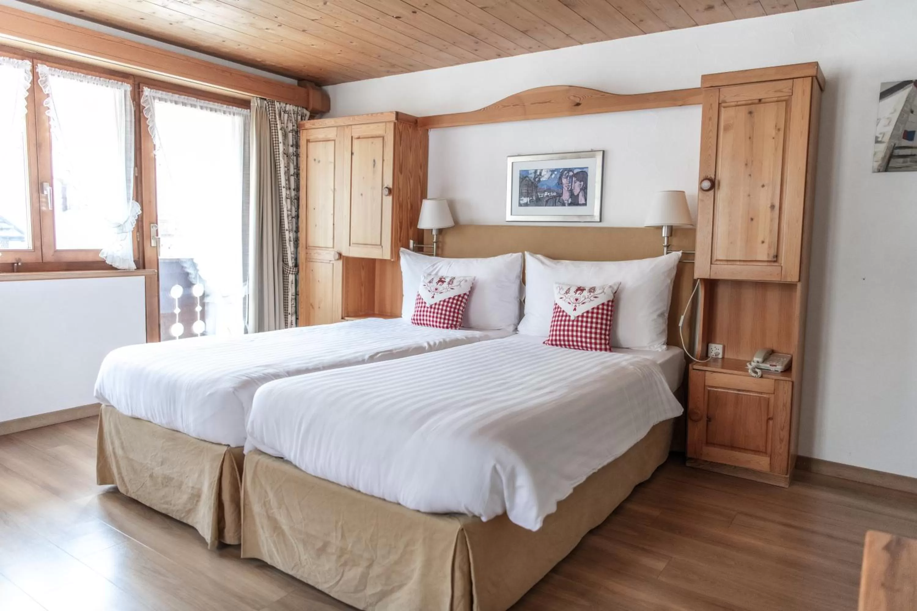 Bed in Hotel Steinbock