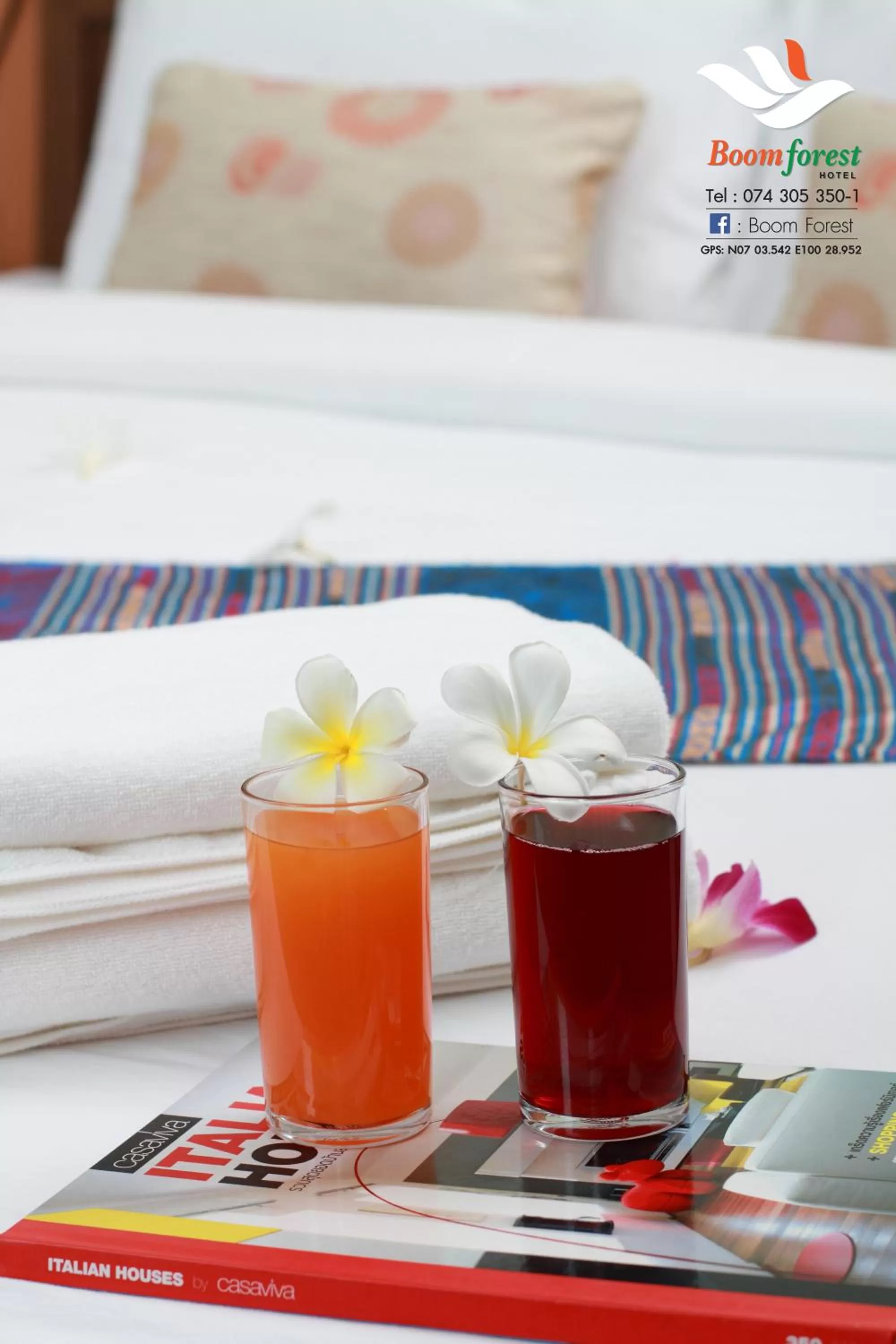 Bed in Boom Forest Hotel