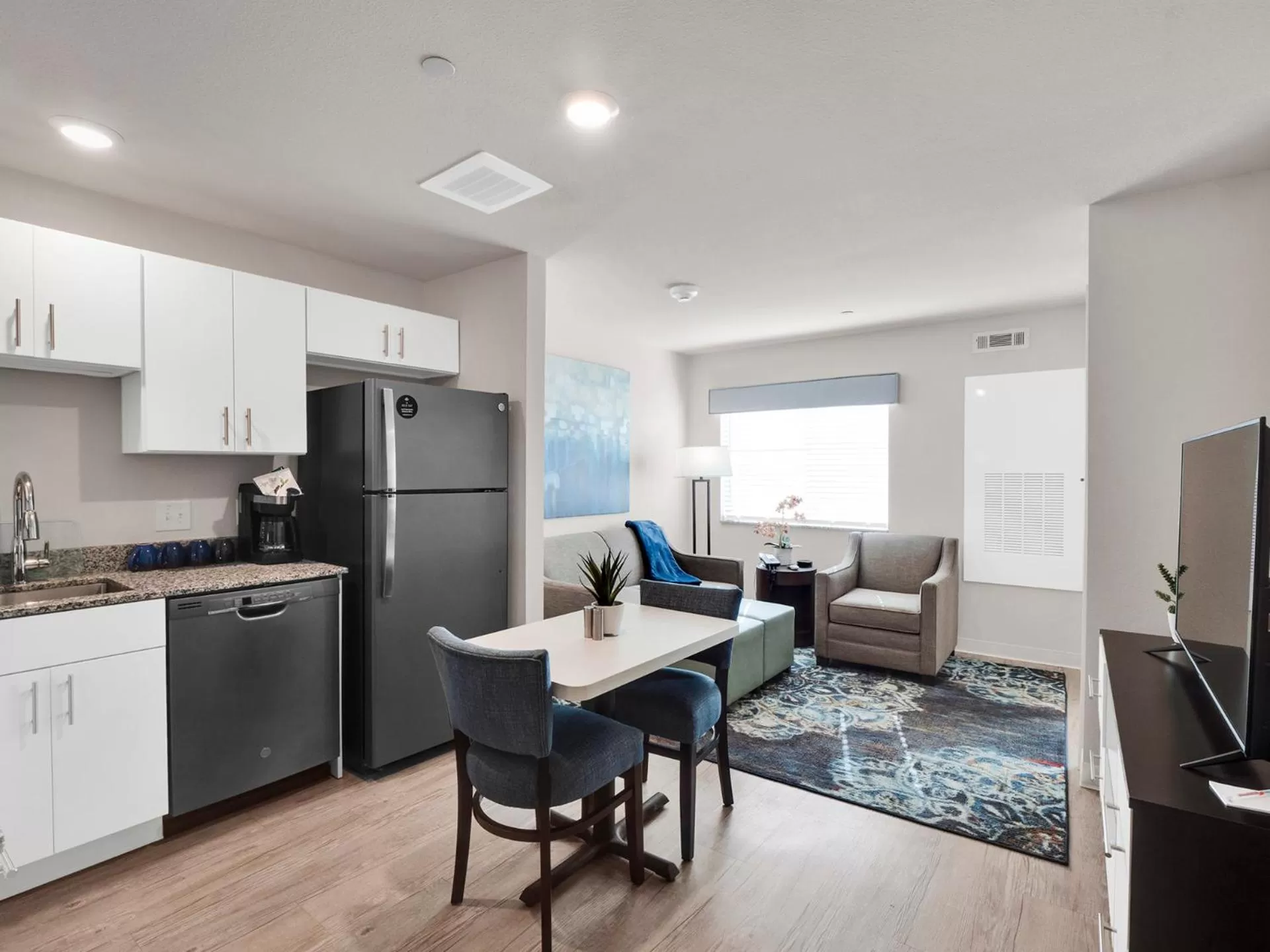 Living room in WaterWalk Extended Stay Raleigh Durham Research Triangle