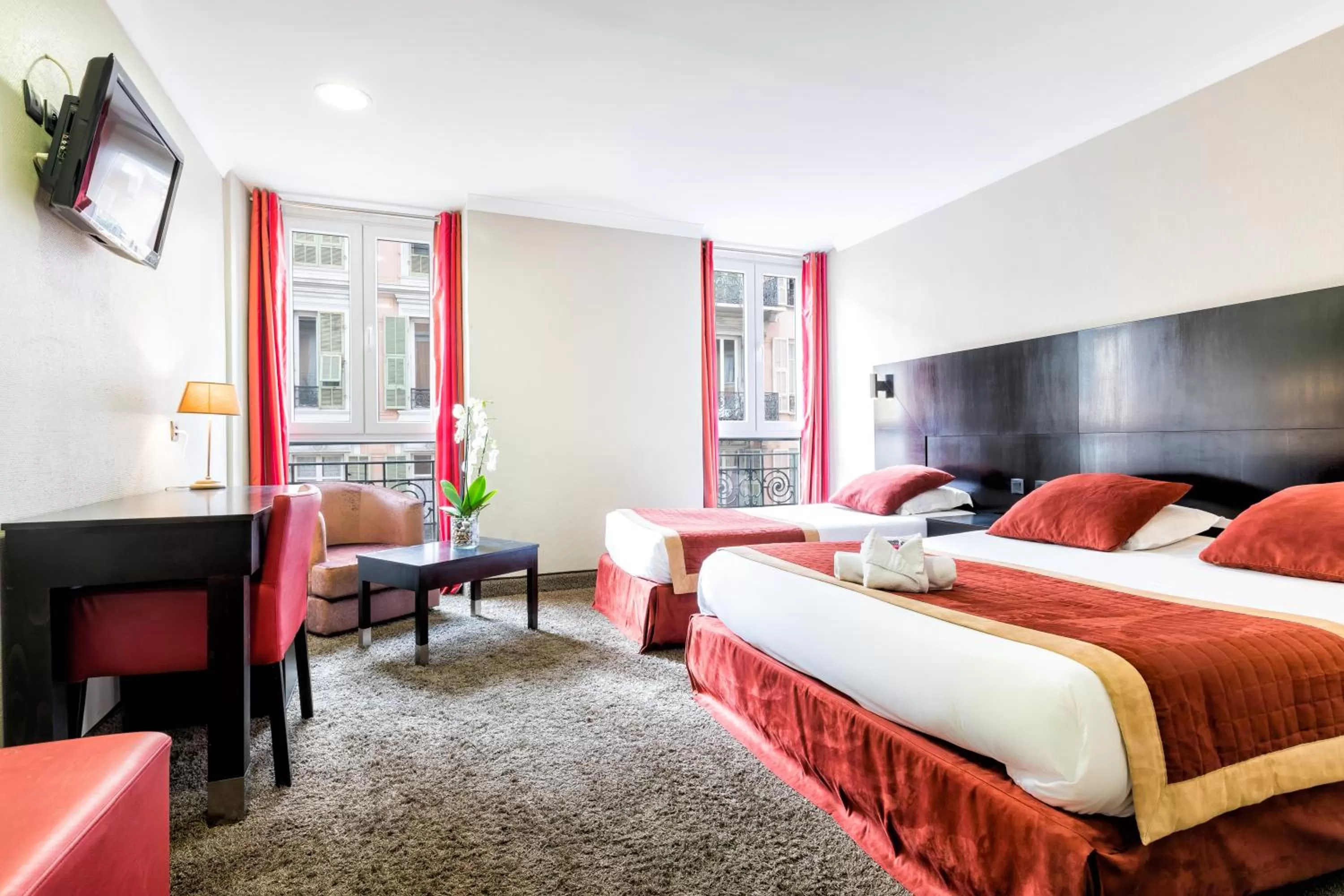 Bed in Hotel De Suède