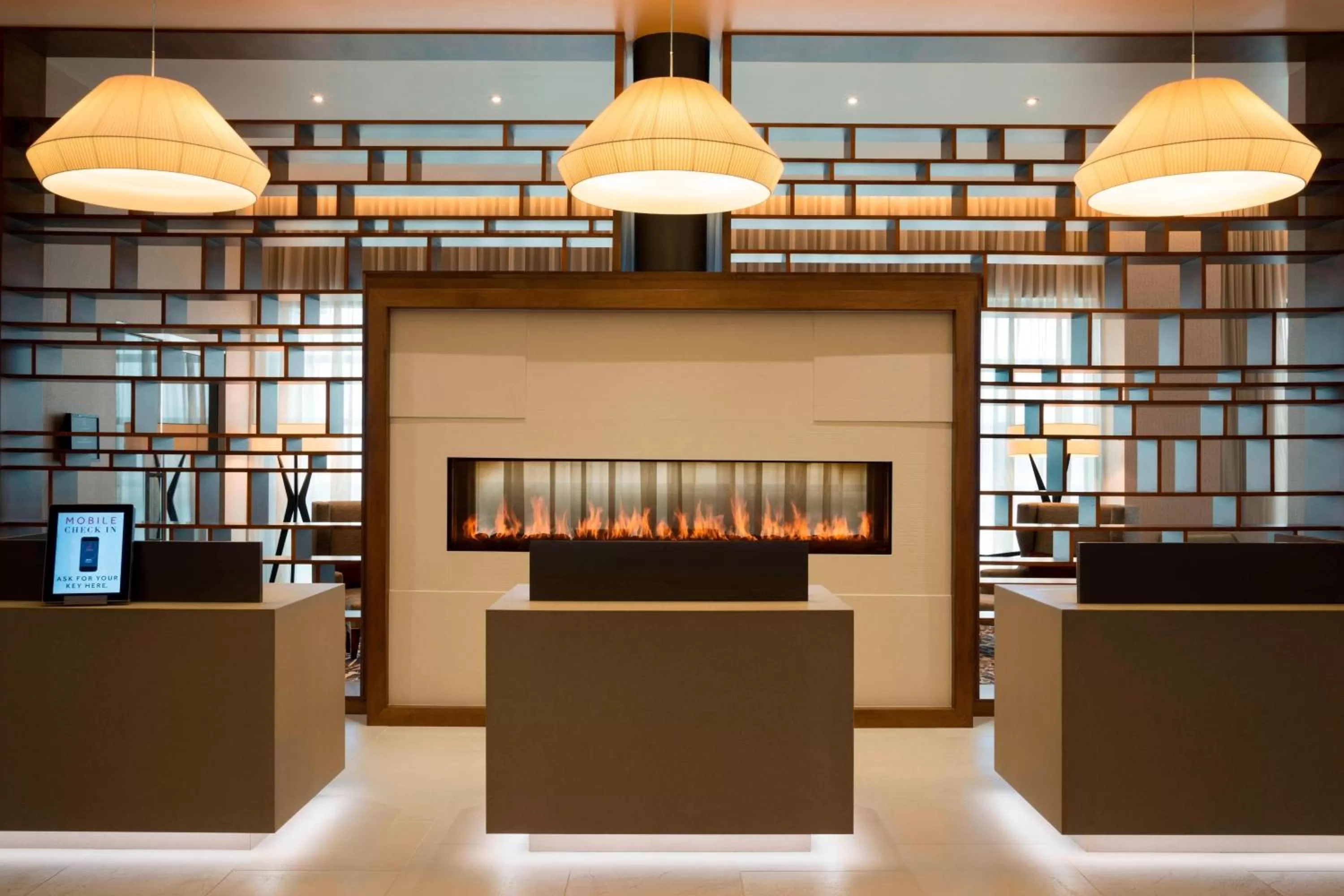 Lobby or reception in Buffalo Marriott at LECOM HARBORCENTER