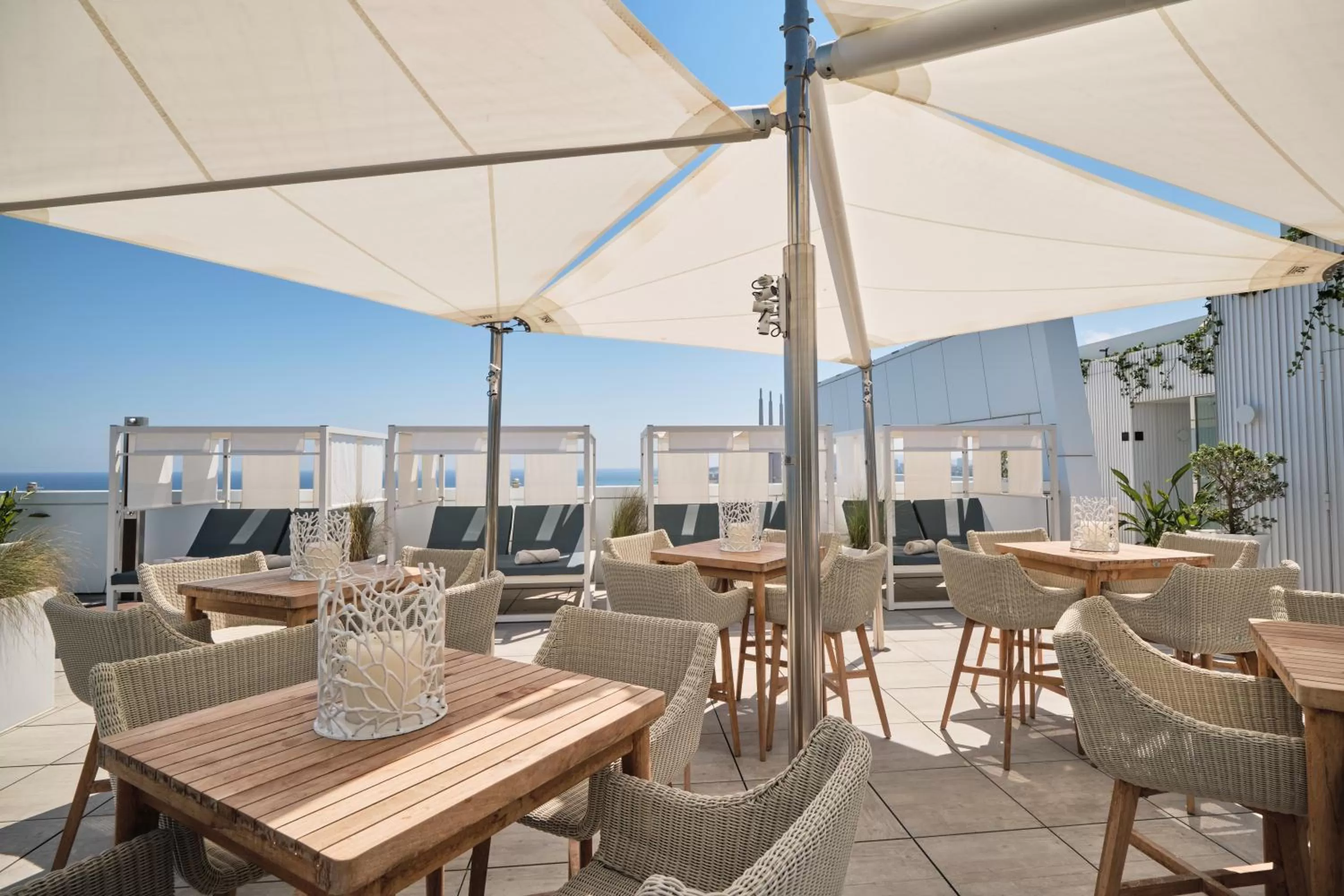 Pool view in Hotel Marina Badalona