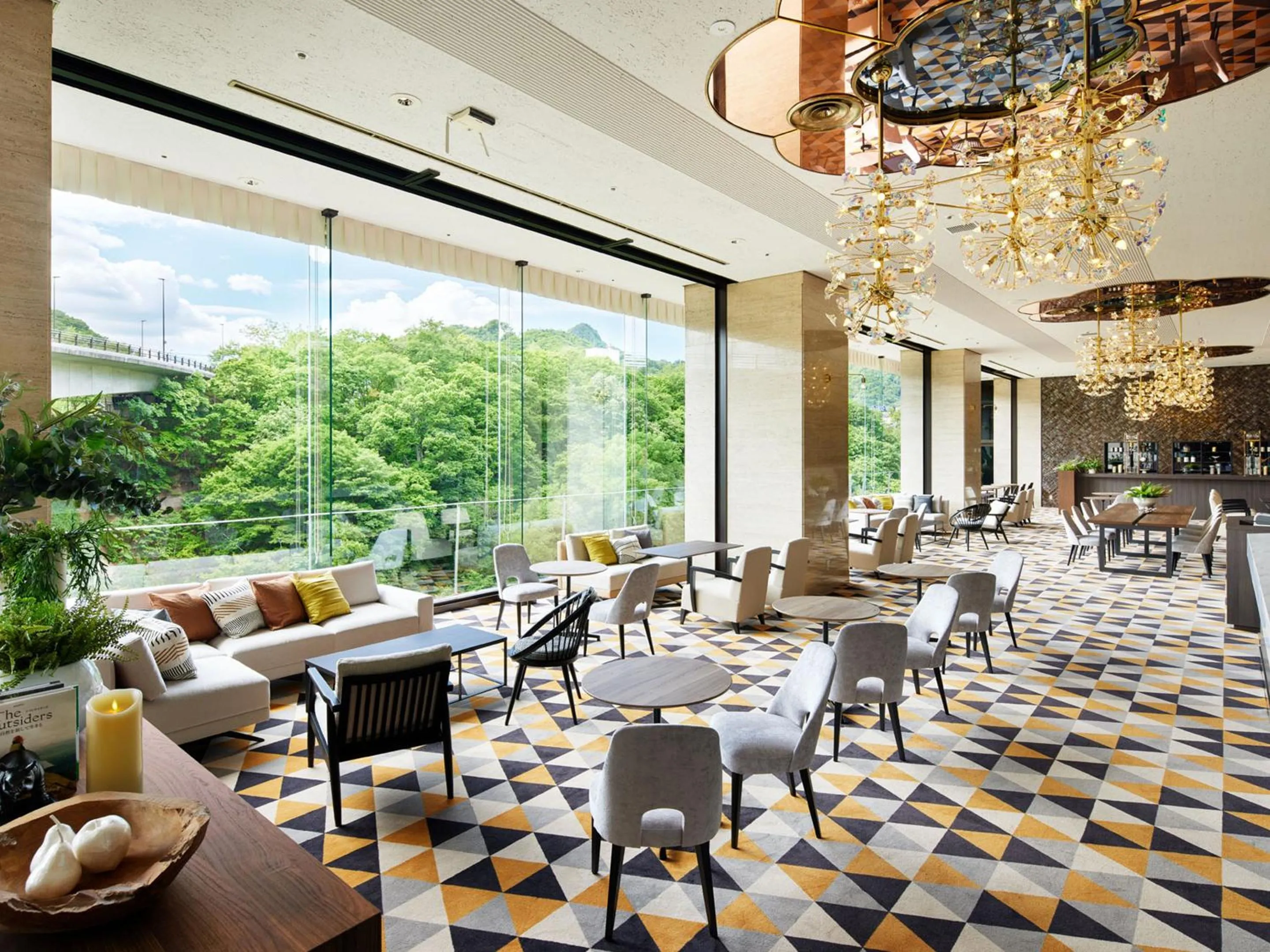 Seating area in Jozankei View Hotel