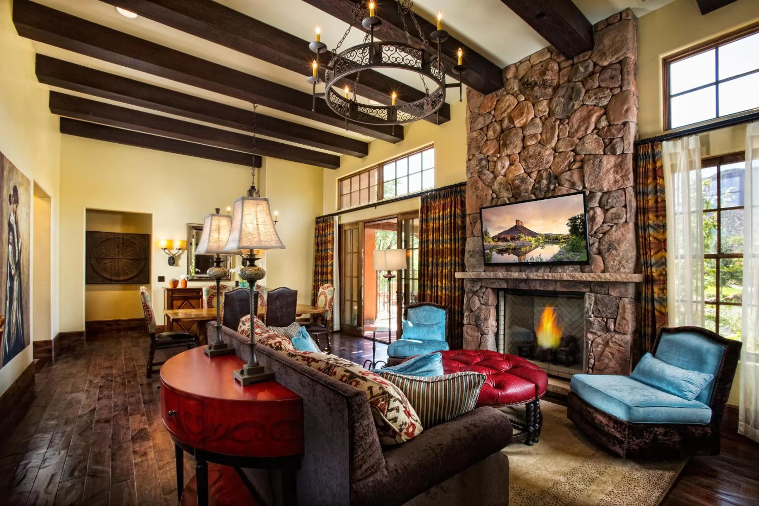 Living room in Gateway Canyons Resort, a Noble House Resort