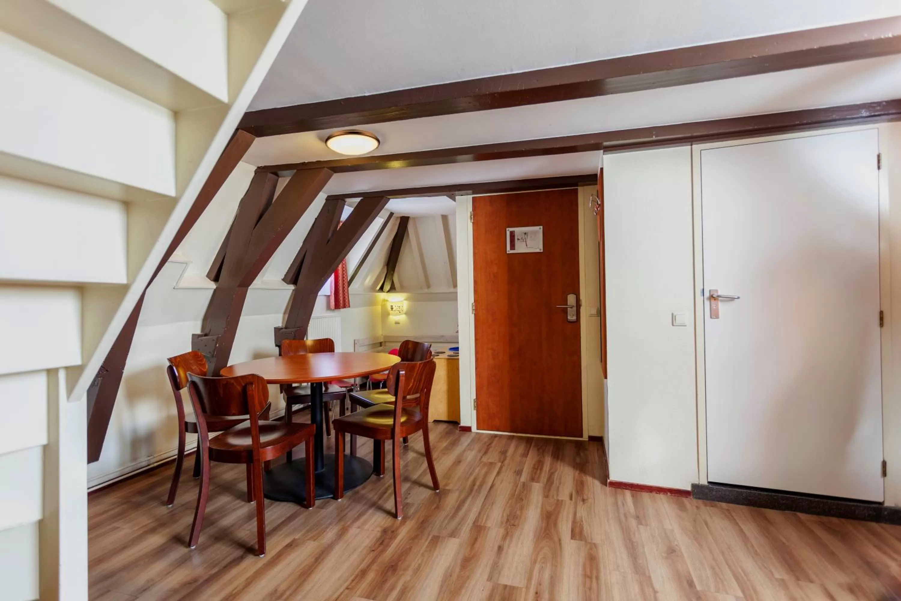 Seating area in A-Train Hotel