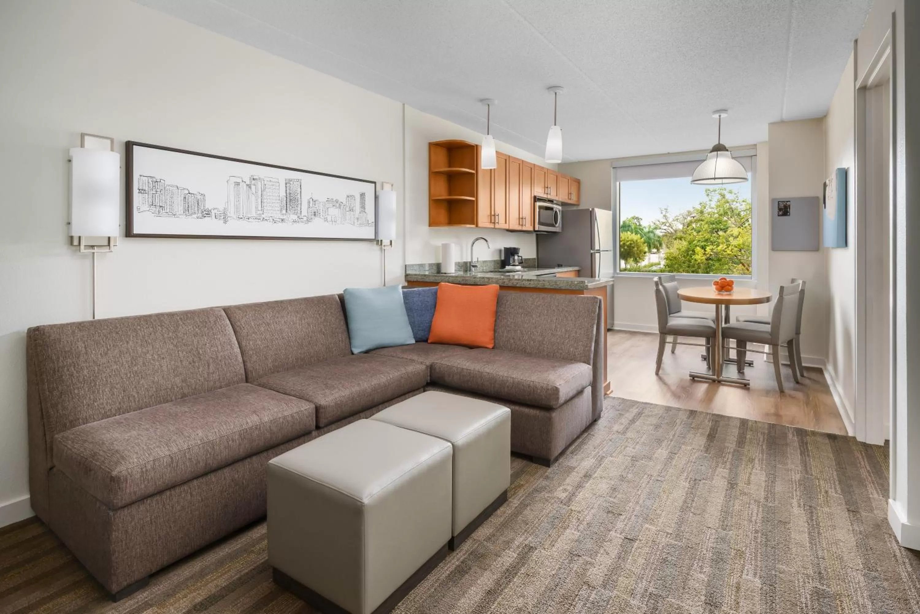 Living room in Hyatt House Fort Lauderdale Airport/Cruise Port