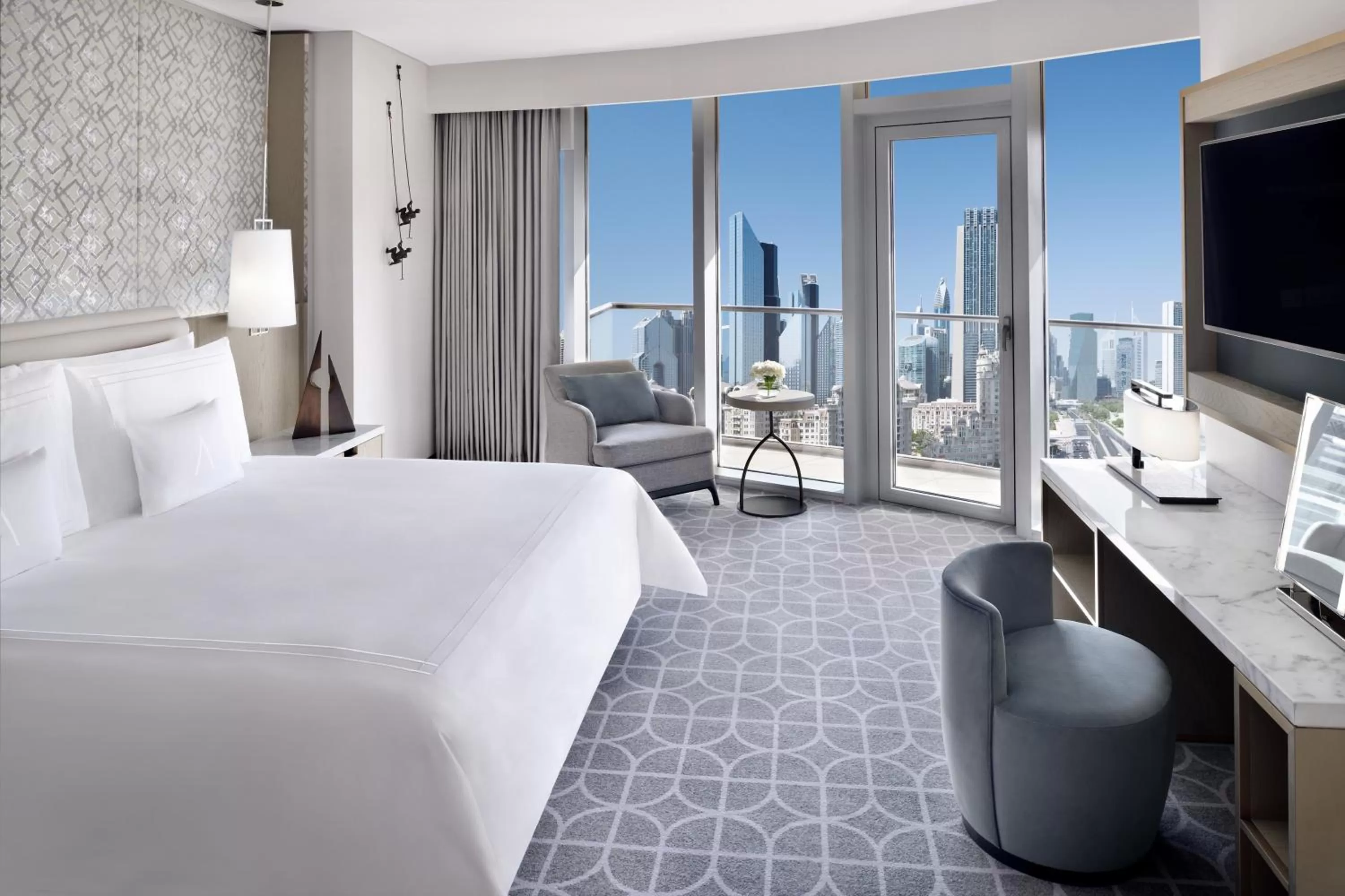 Bedroom, Bed in Address Dubai Mall