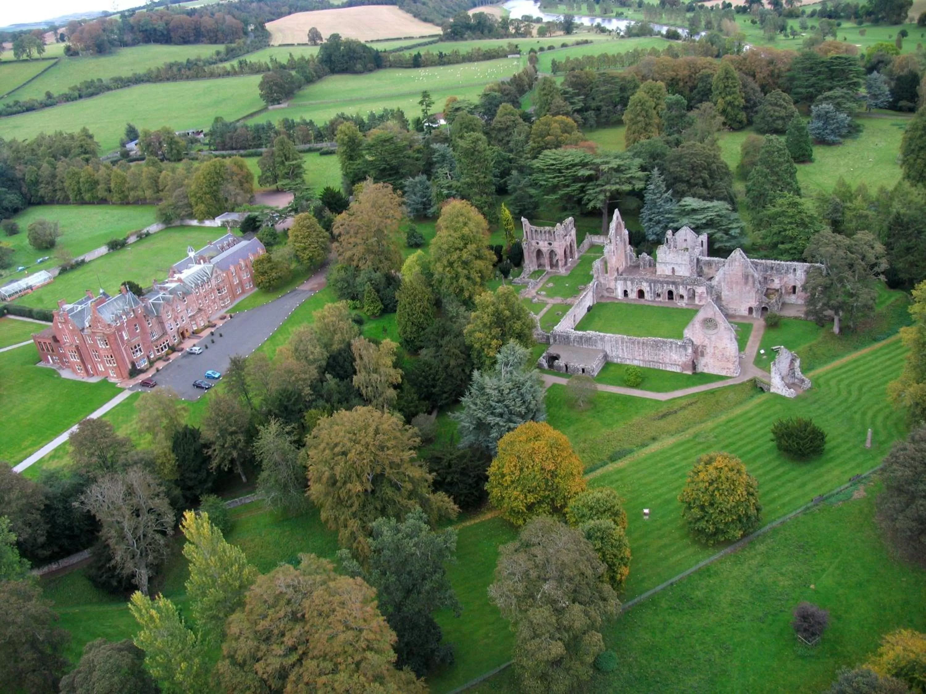 Bird's eye view in Dryburgh Abbey Hotel