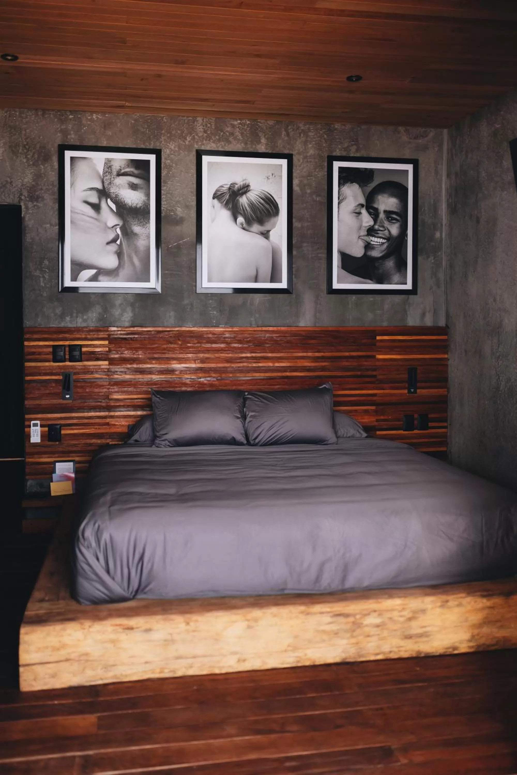 Bed in Naked Hotel Zipolite -Adults Only-