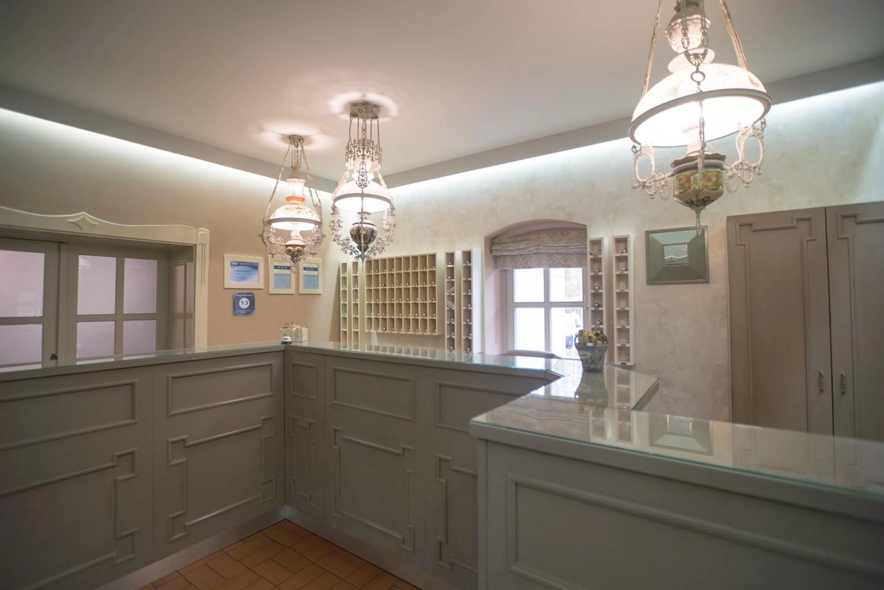 Lobby or reception, Kitchen/Kitchenette in Varga Tanya Hotel