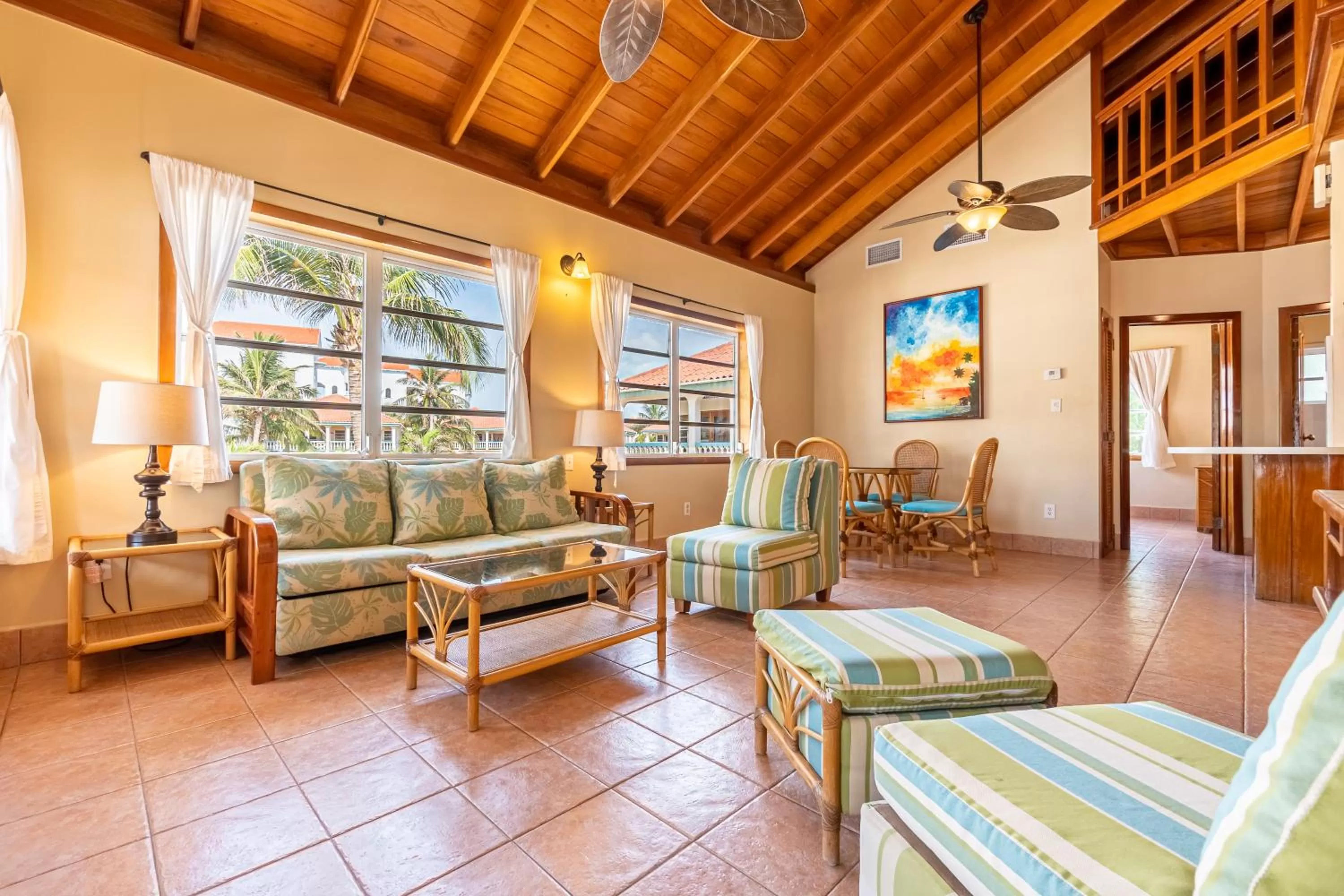 Living room in Belizean Shores Resort