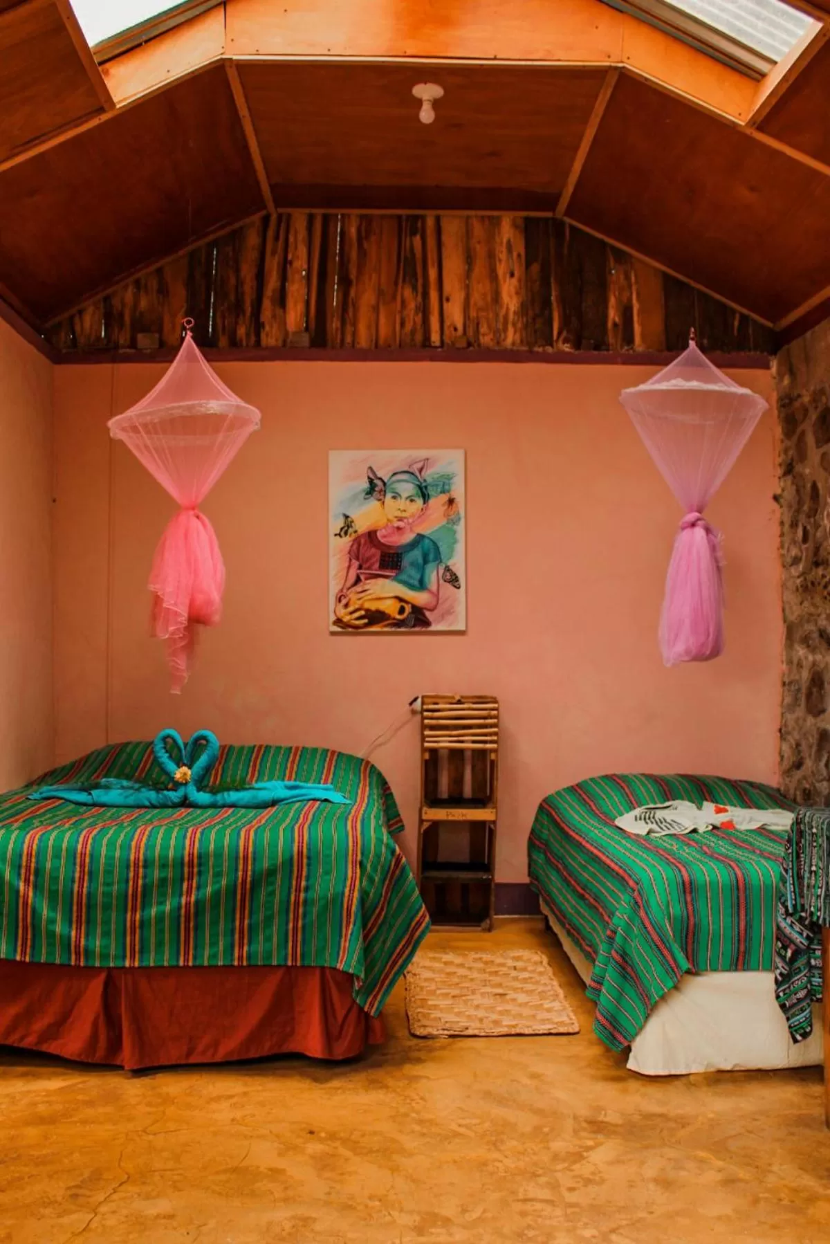 Bed in Eco-Hotel Mayachik