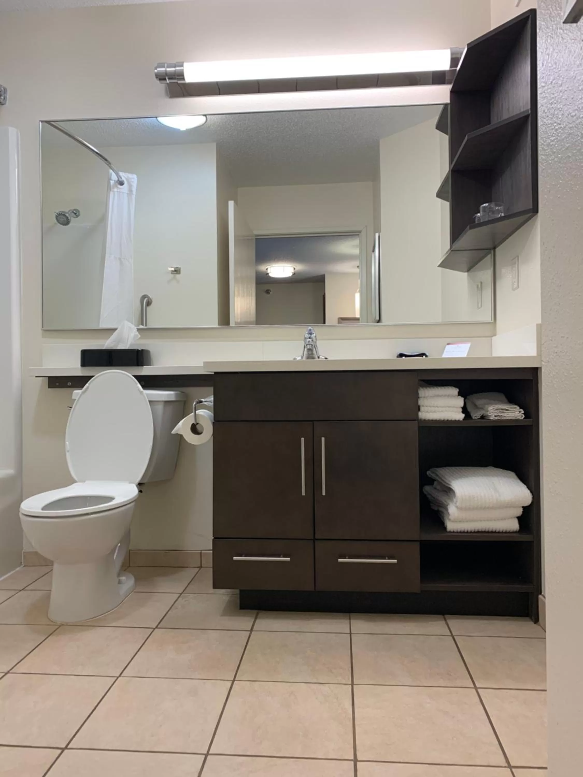 Bathroom in Candlewood Suites Fargo-North Dakota State University by IHG