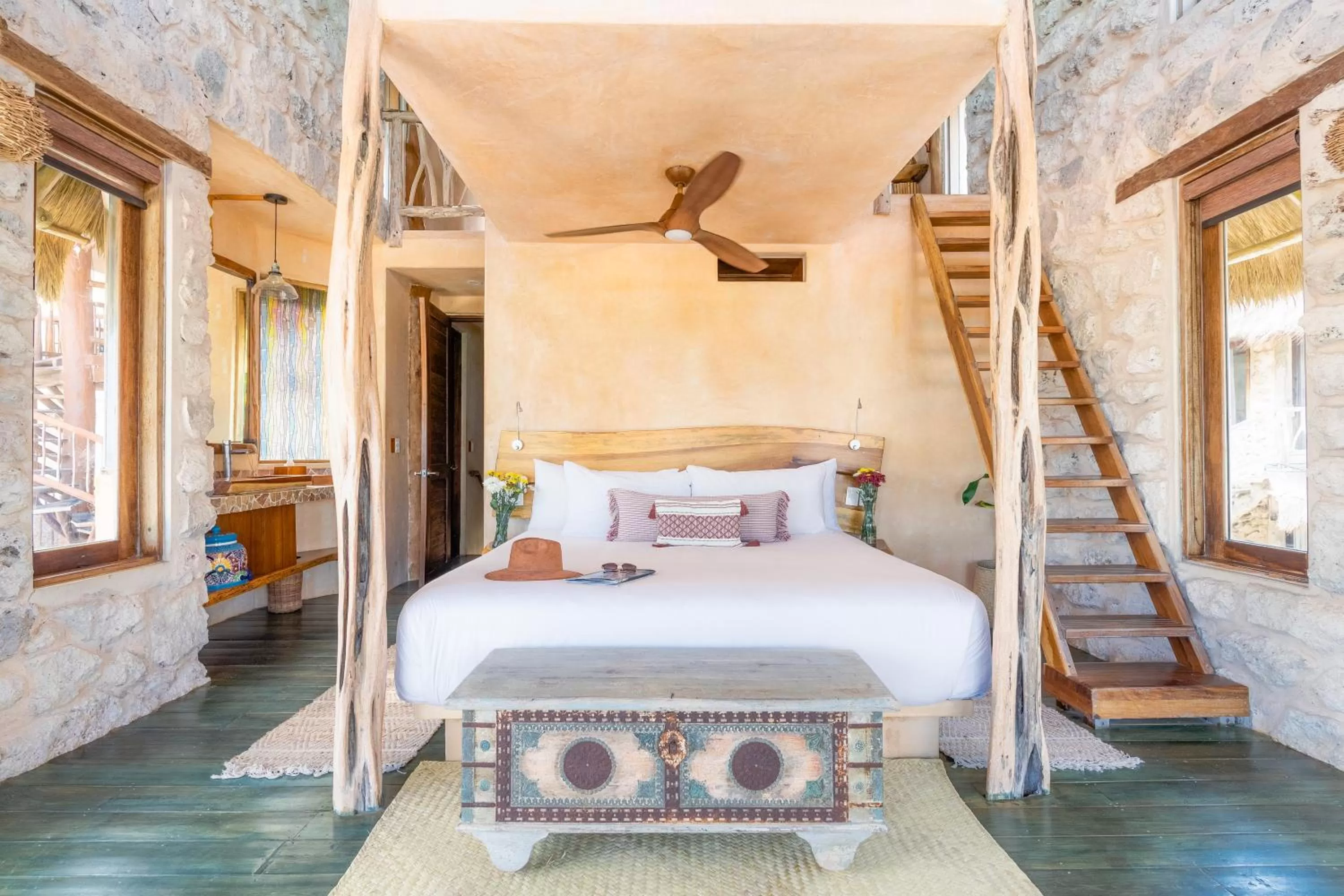 Bed in Alaya Tulum by Ahau Collection