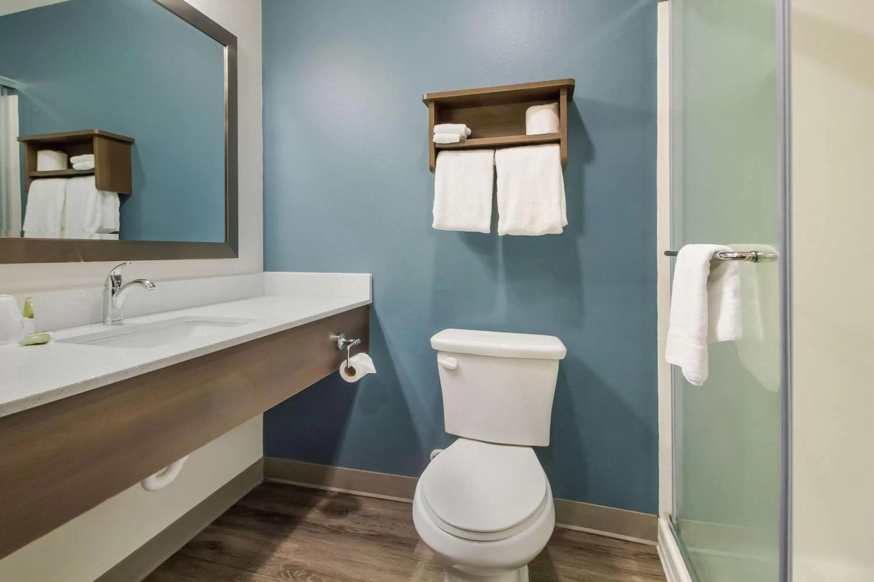 Bathroom in WoodSpring Suites Lake Jackson