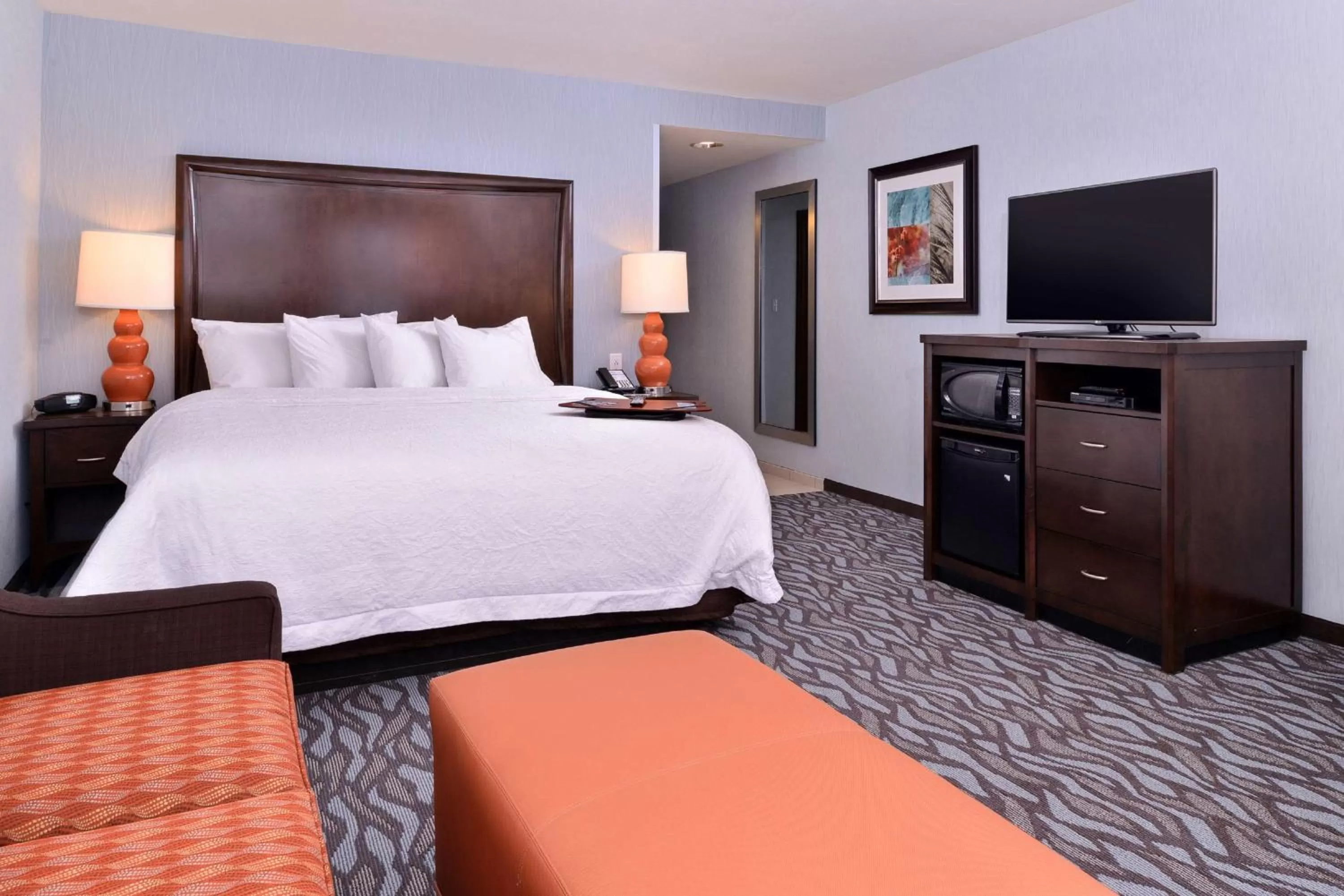 Bed in Hampton Inn Rome