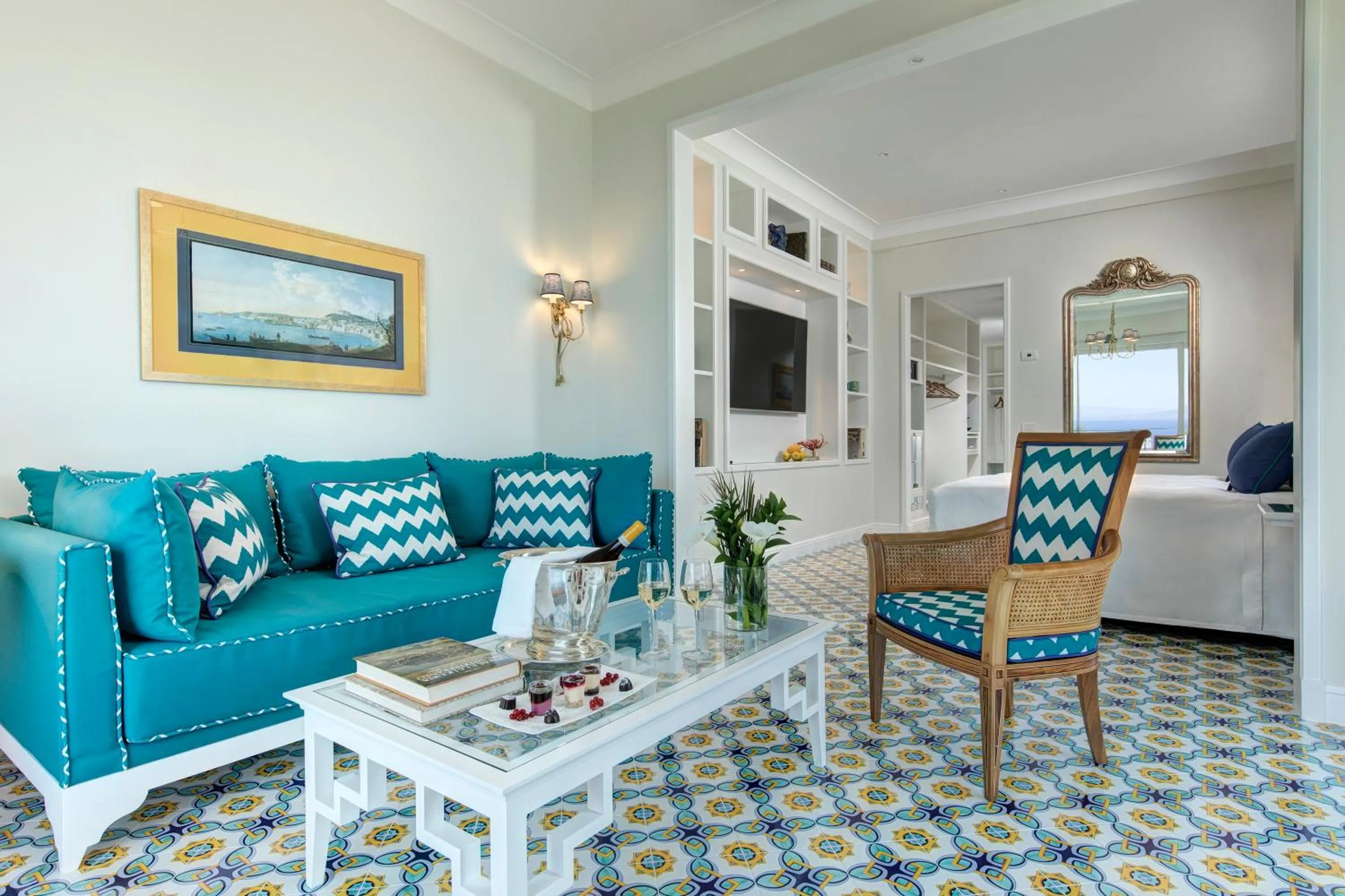 Living room in Grand Hotel Ambasciatori