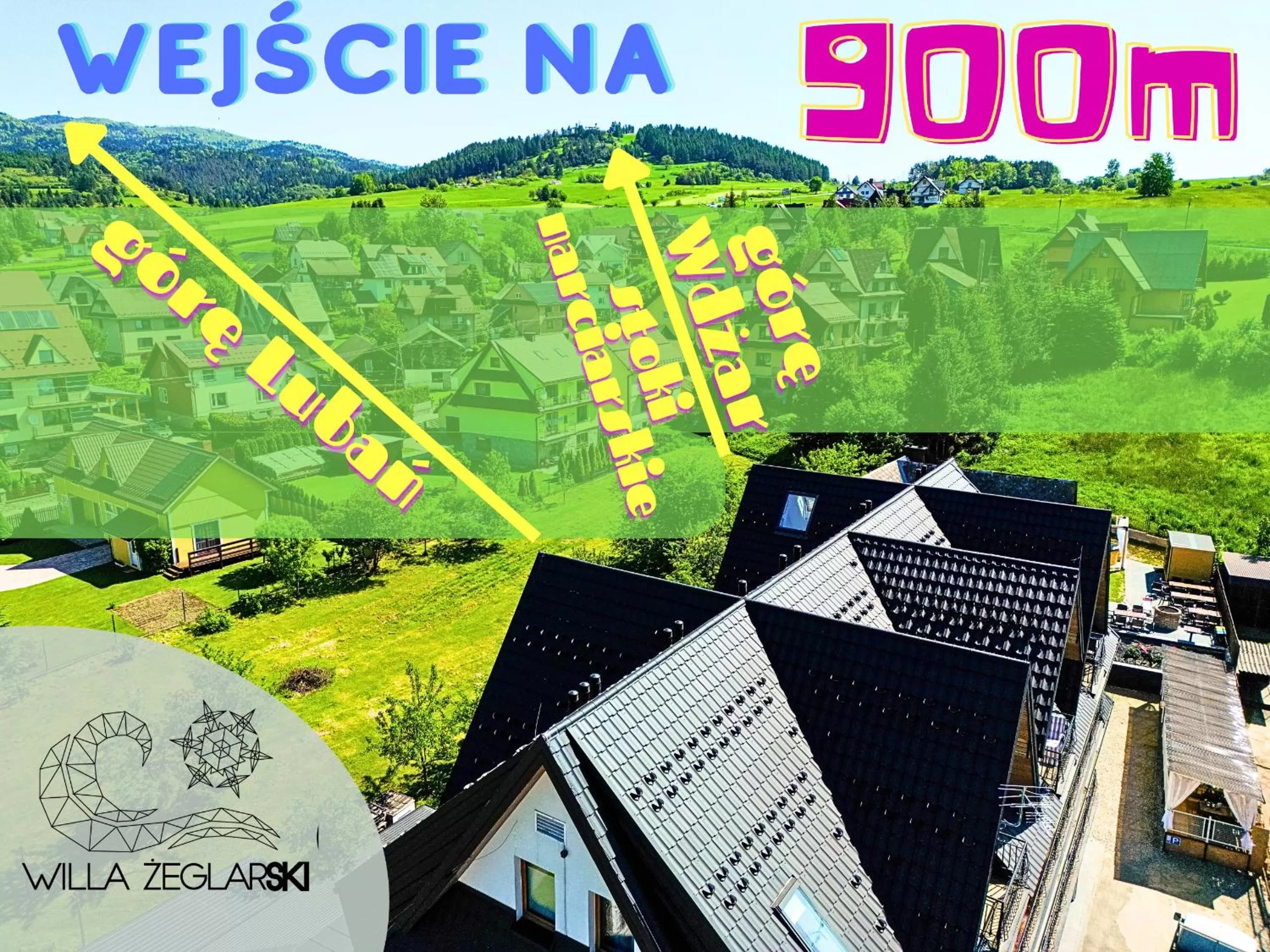 Mountain view, Bird's-eye View in Willa ŻeglarSki