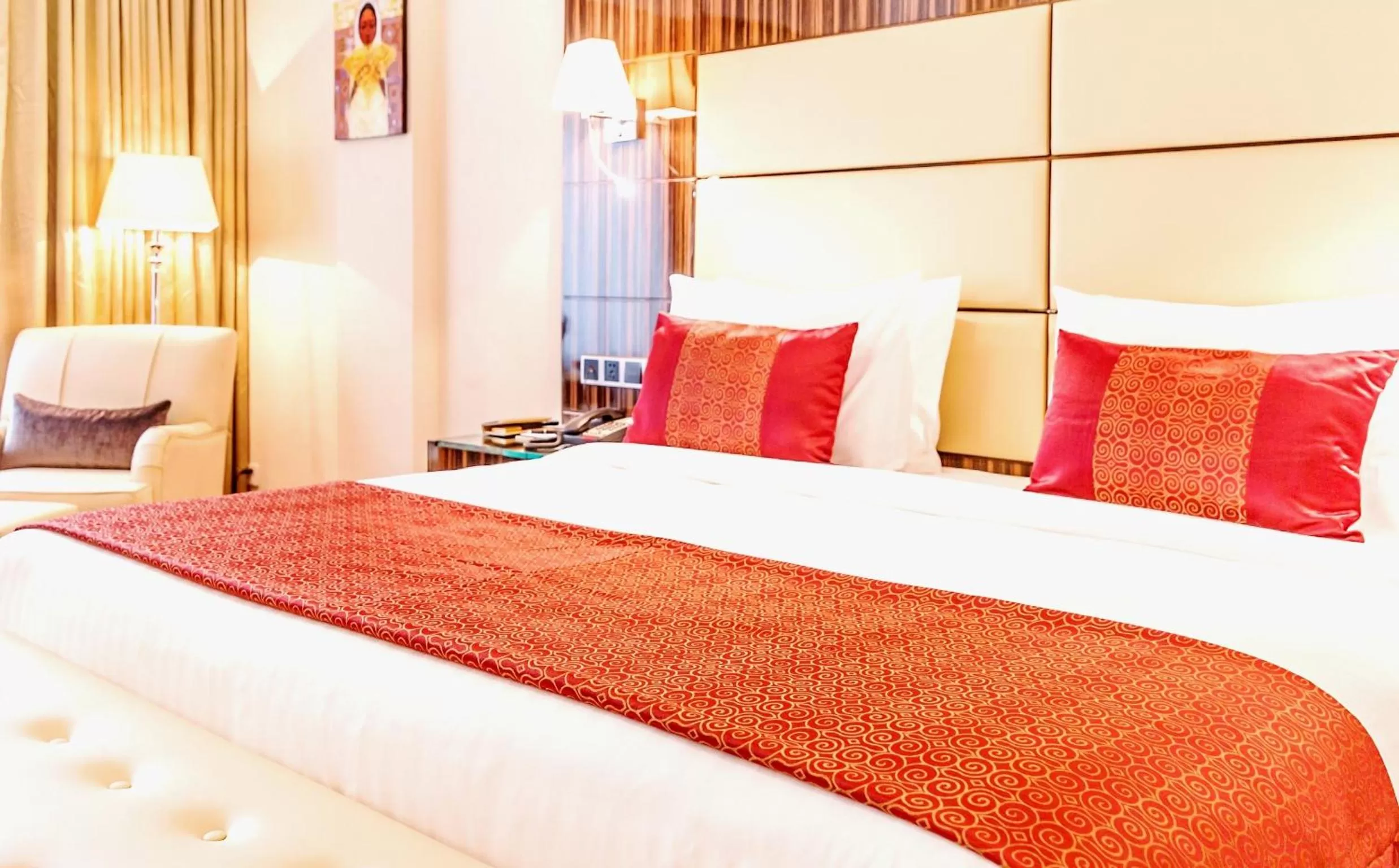 Bed in Golden Tulip Addis Ababa