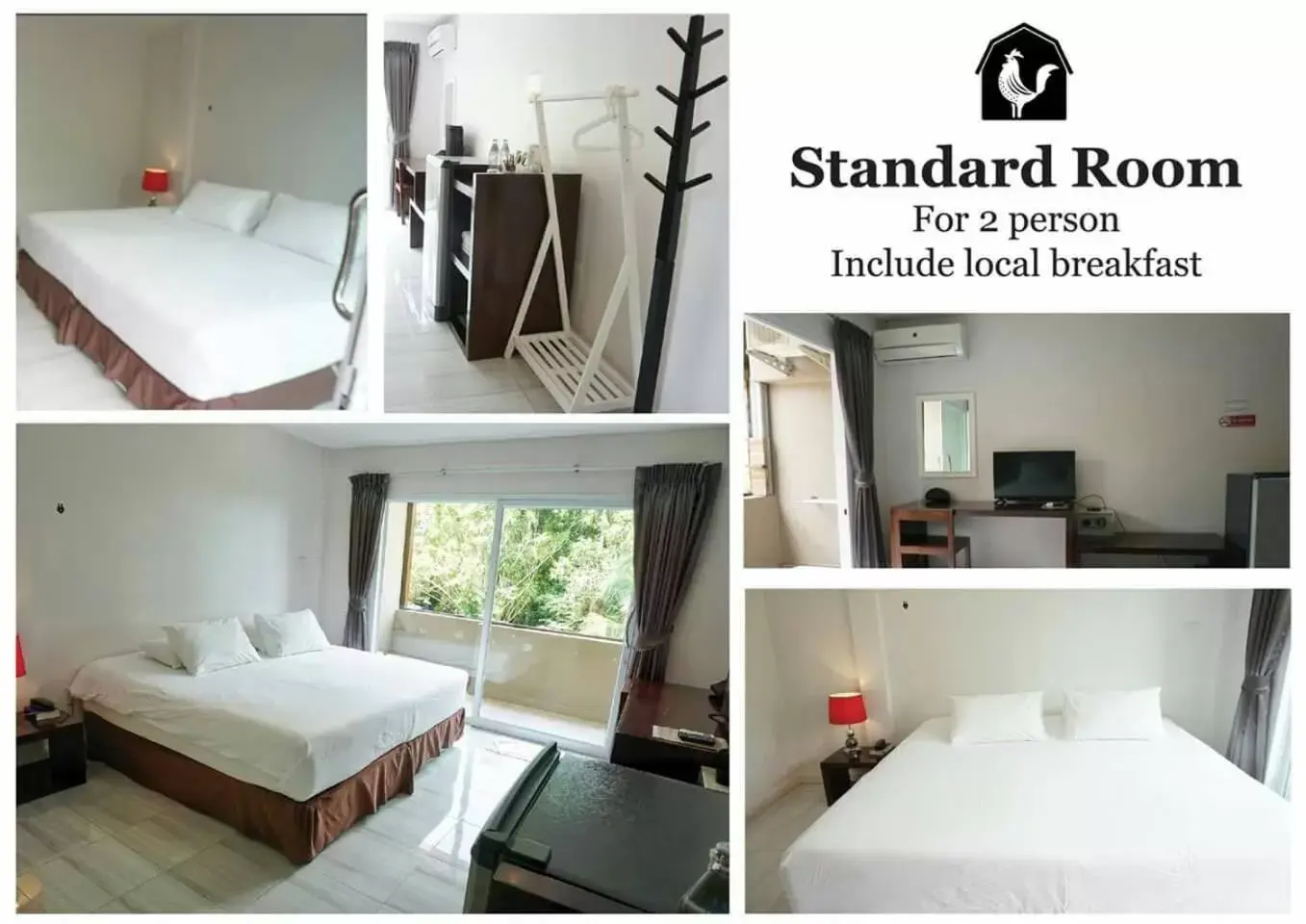 Comfort Double Room with Balcony in The Farm House Hotel Ranong Comfort Double Room with Balcony in The Farm House Hotel Ranong