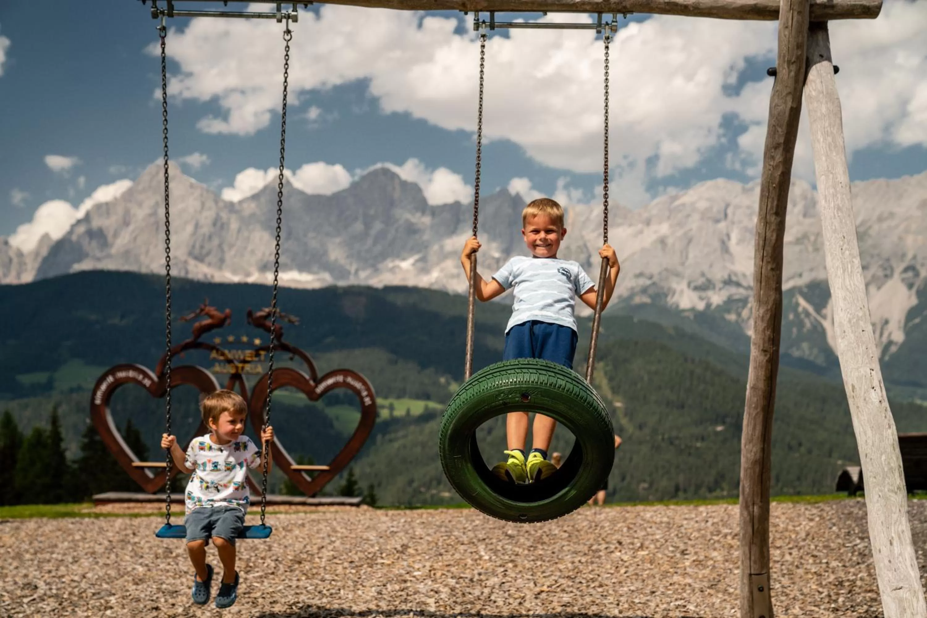 Children play ground in Almwelt Austria