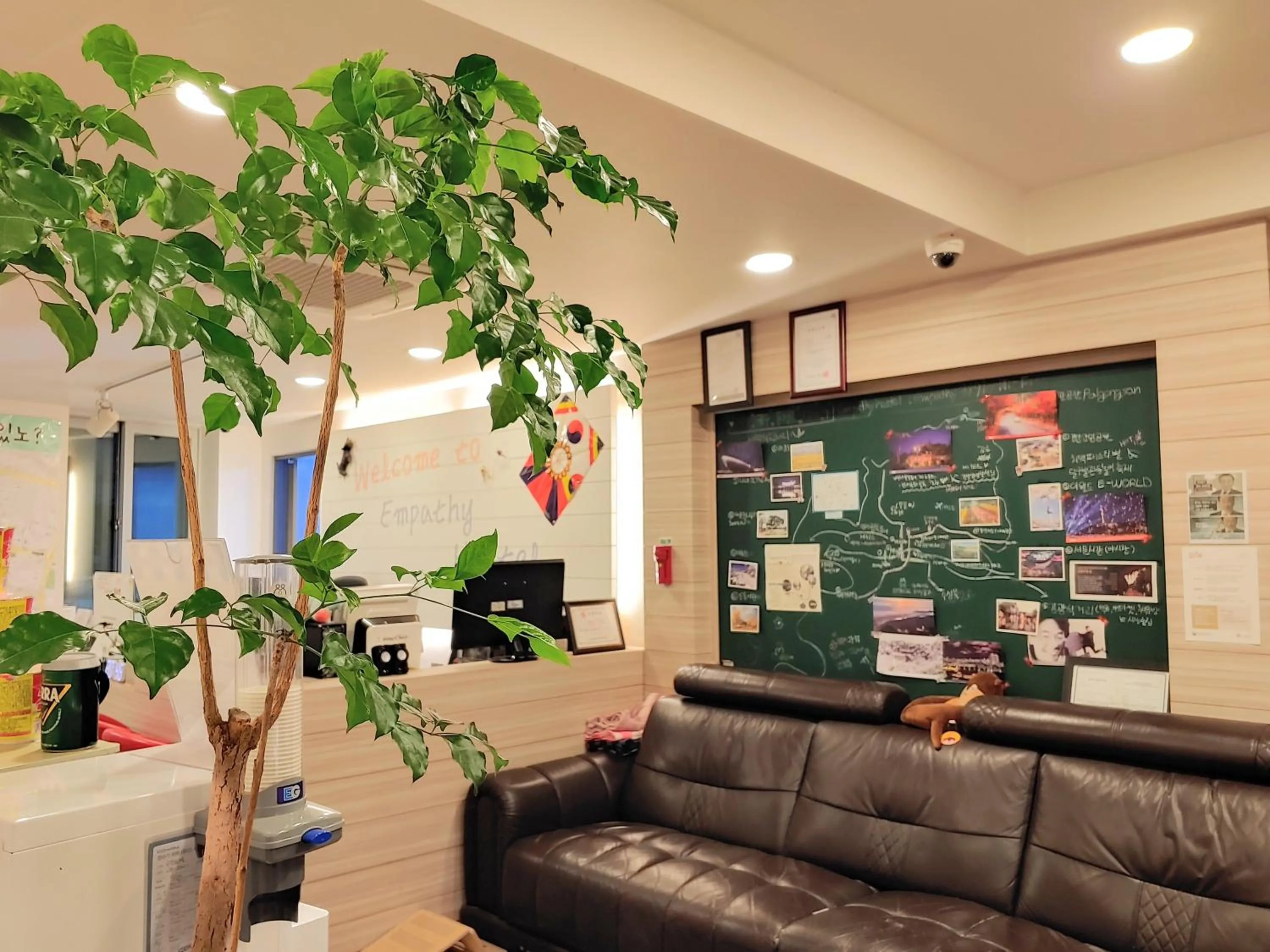 Seating area in Dongseongro ZERO guesthouse