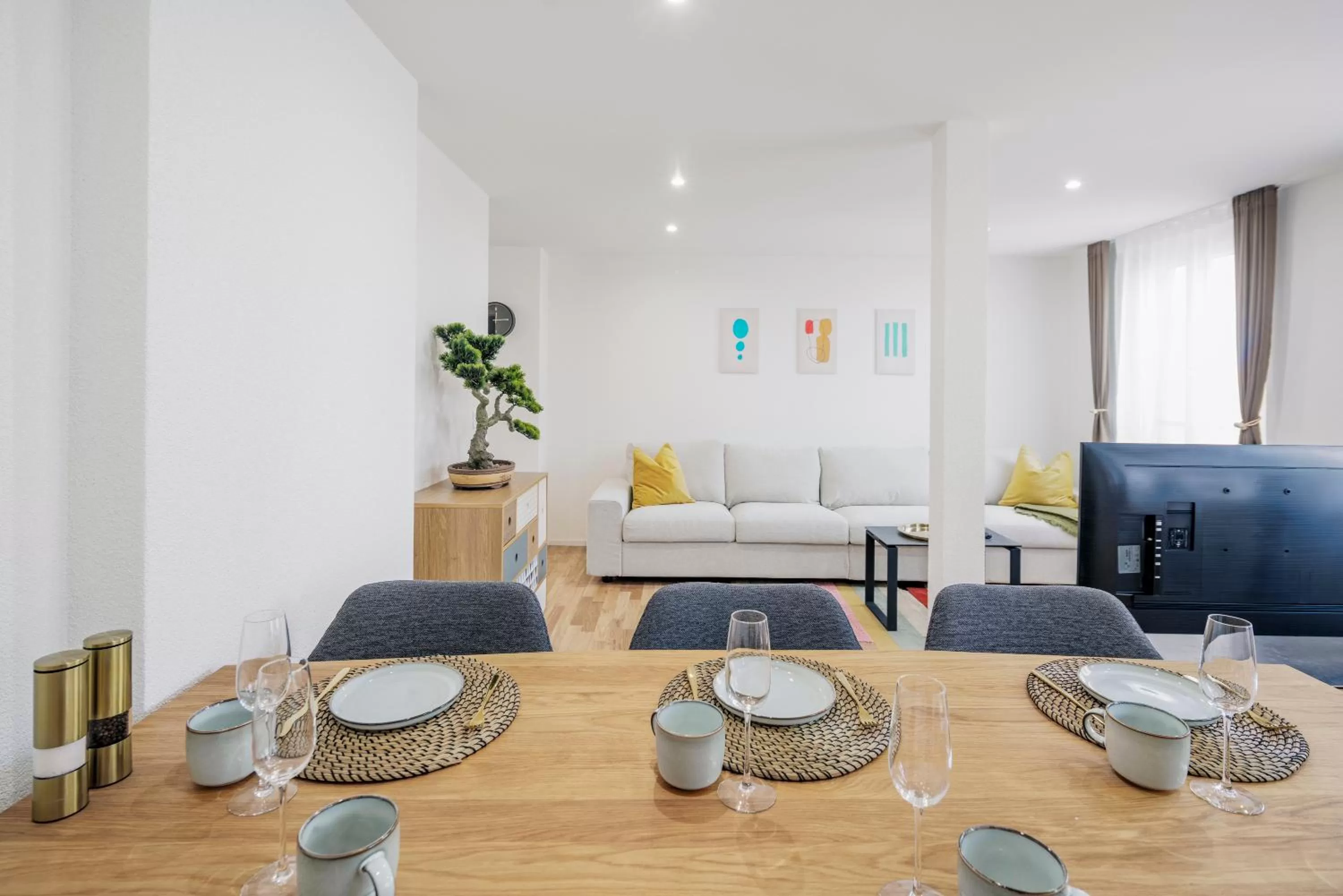 Living room in VISIMO Apartments St Georgen-Strasse St Gallen - Design City Nature