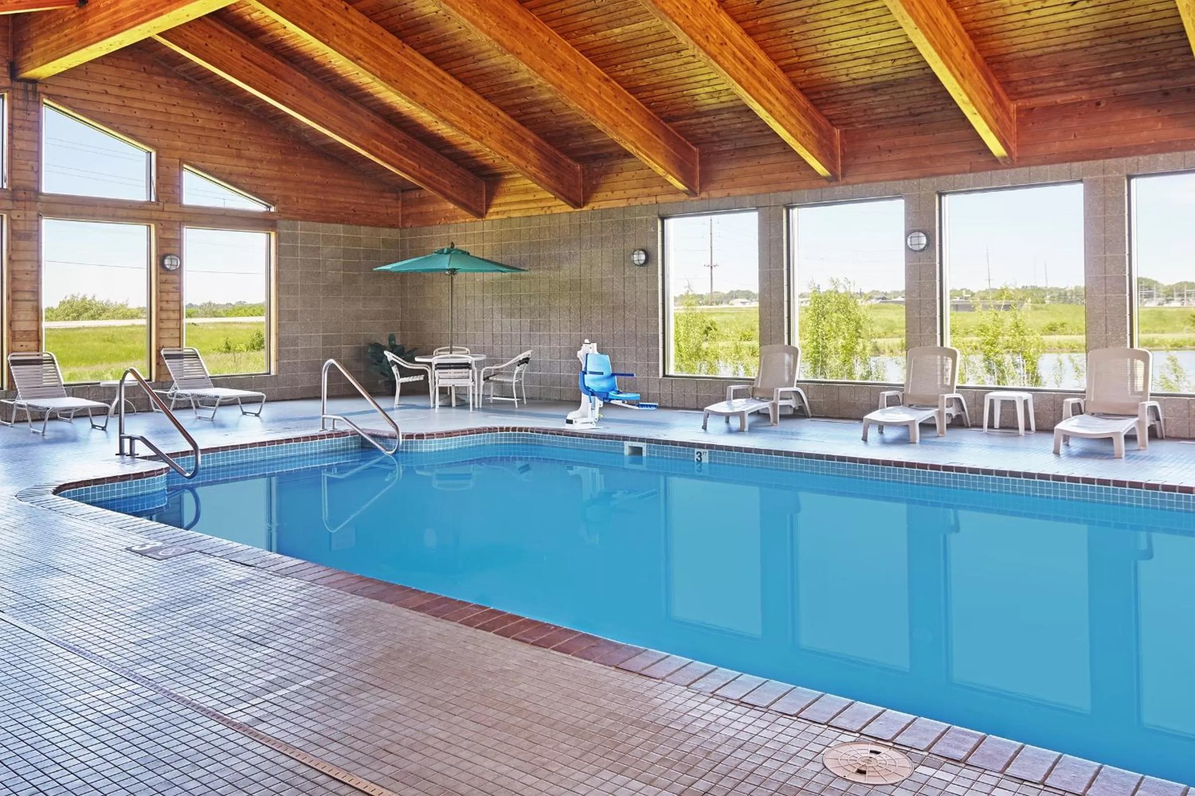 Swimming pool in AmericInn by Wyndham Elkhorn Near Lake Geneva