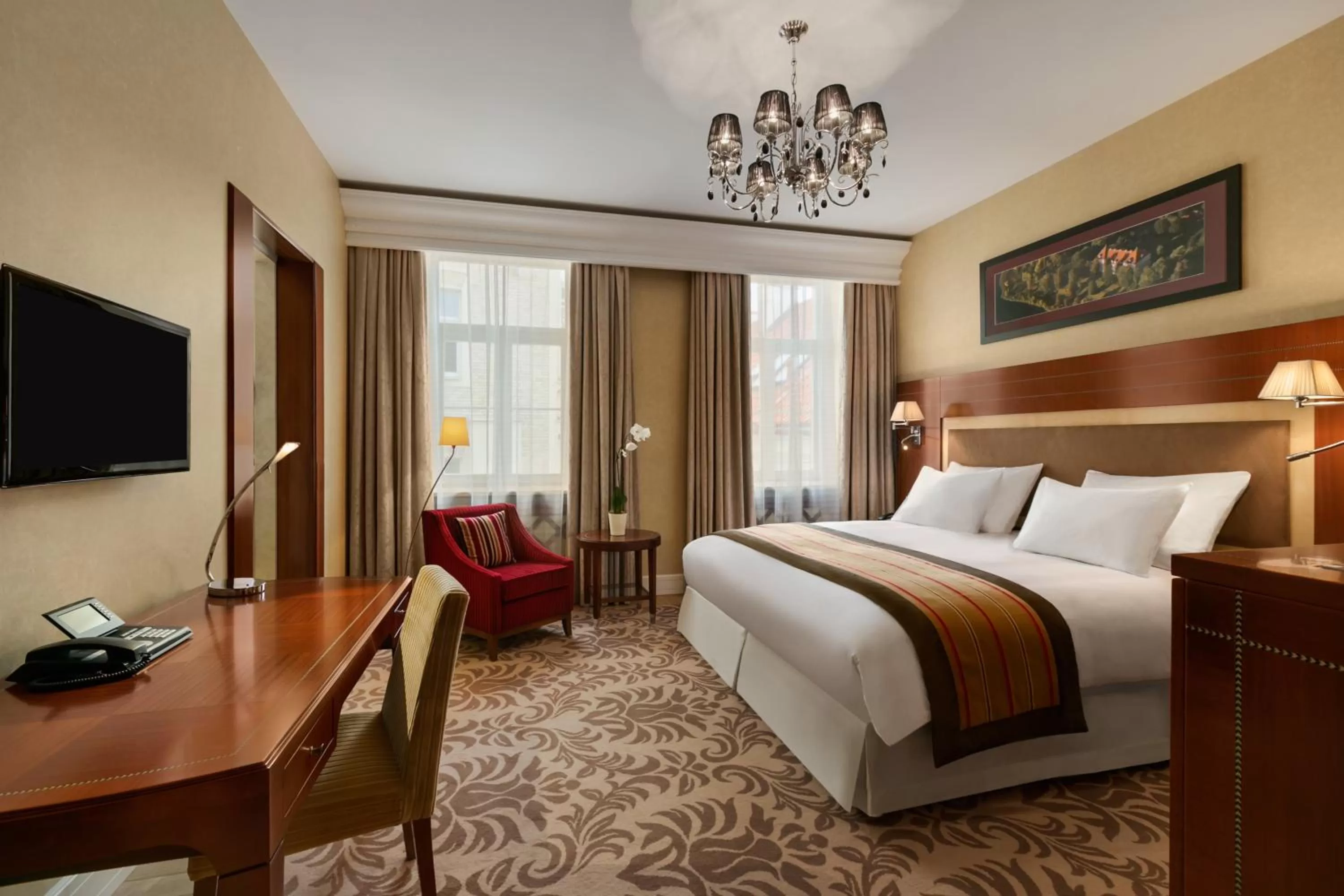 Photo of the whole room, Bed in Grand Hotel Kempinski Vilnius