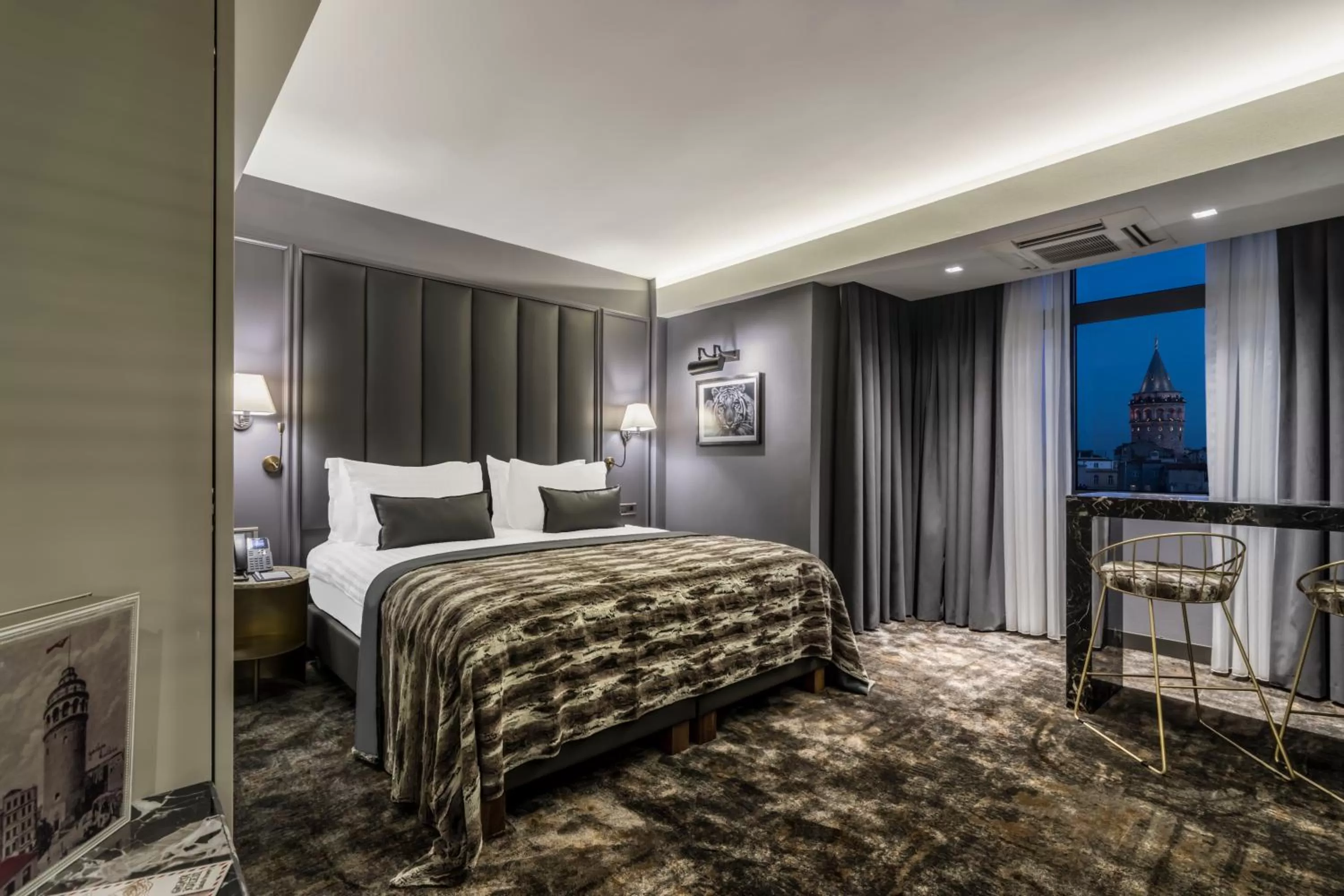 Shower, Bed in Galata Times Hotel