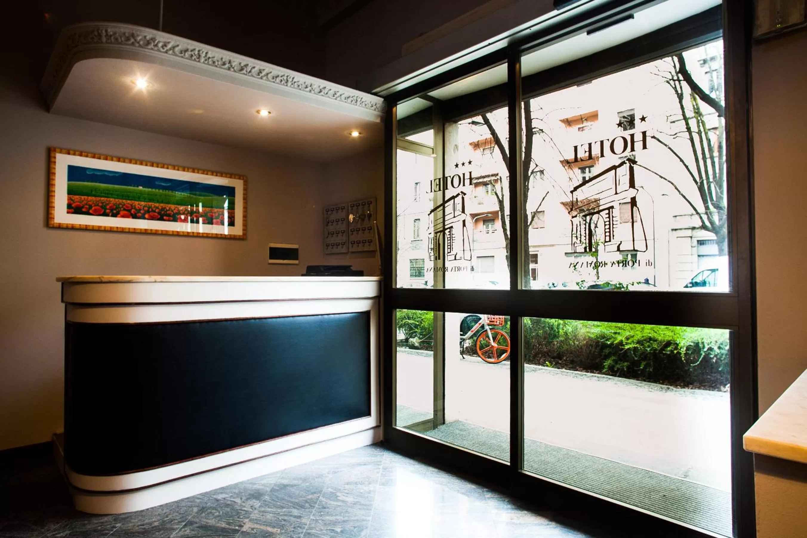 Lobby or reception in Hotel di Porta Romana