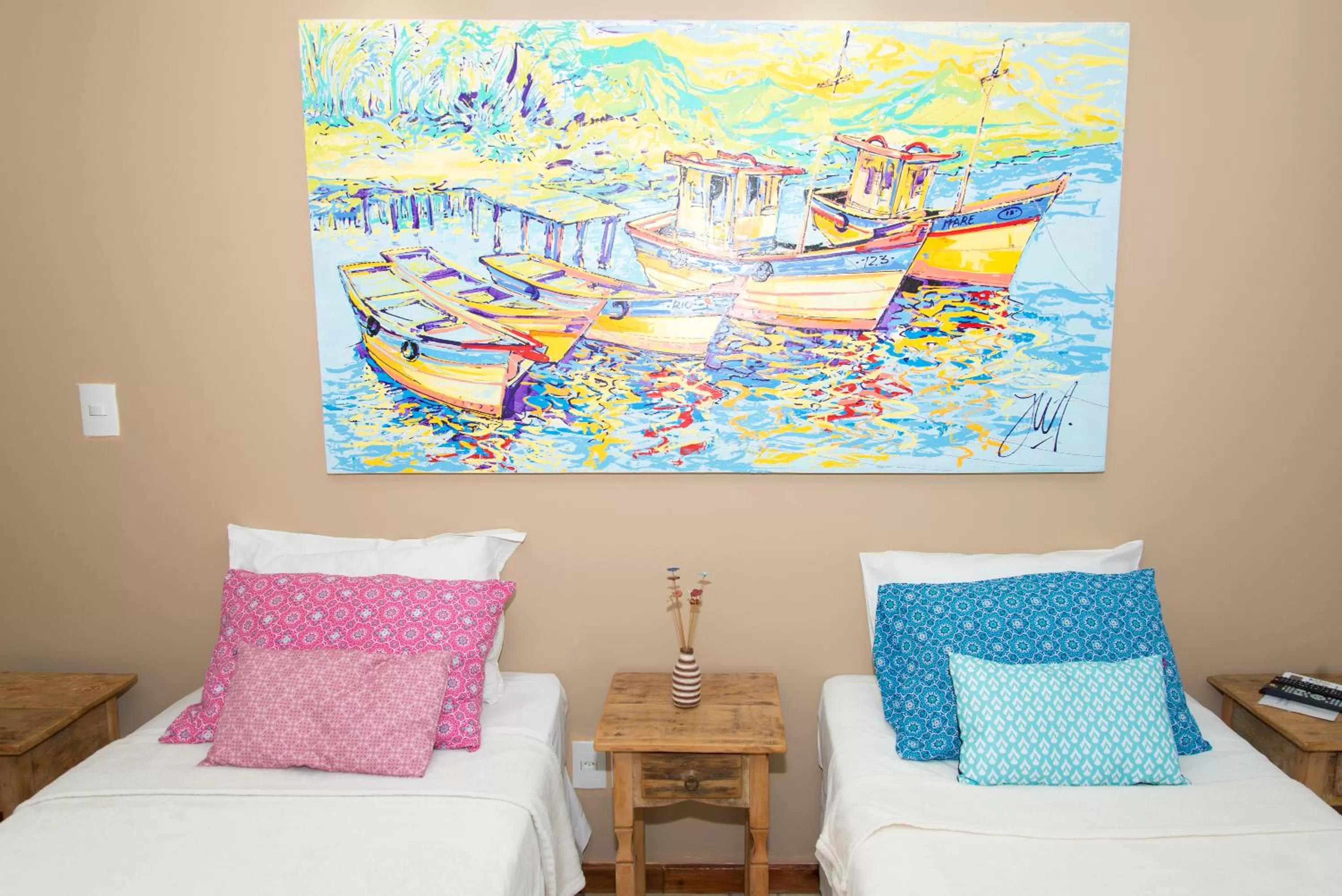 Bed in Pousada La Dolce Vita