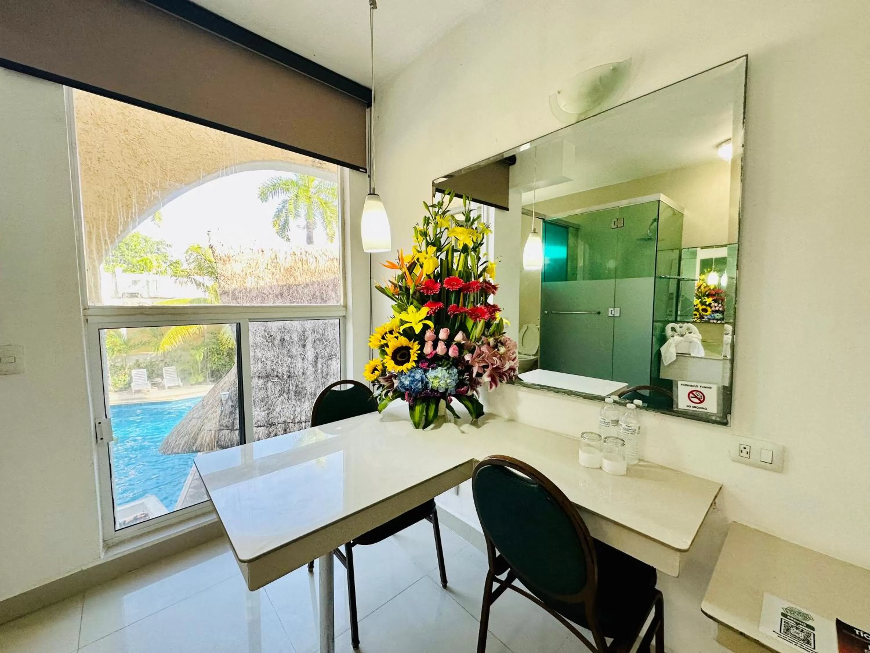 Pool view in Hotel Plaza Caribe