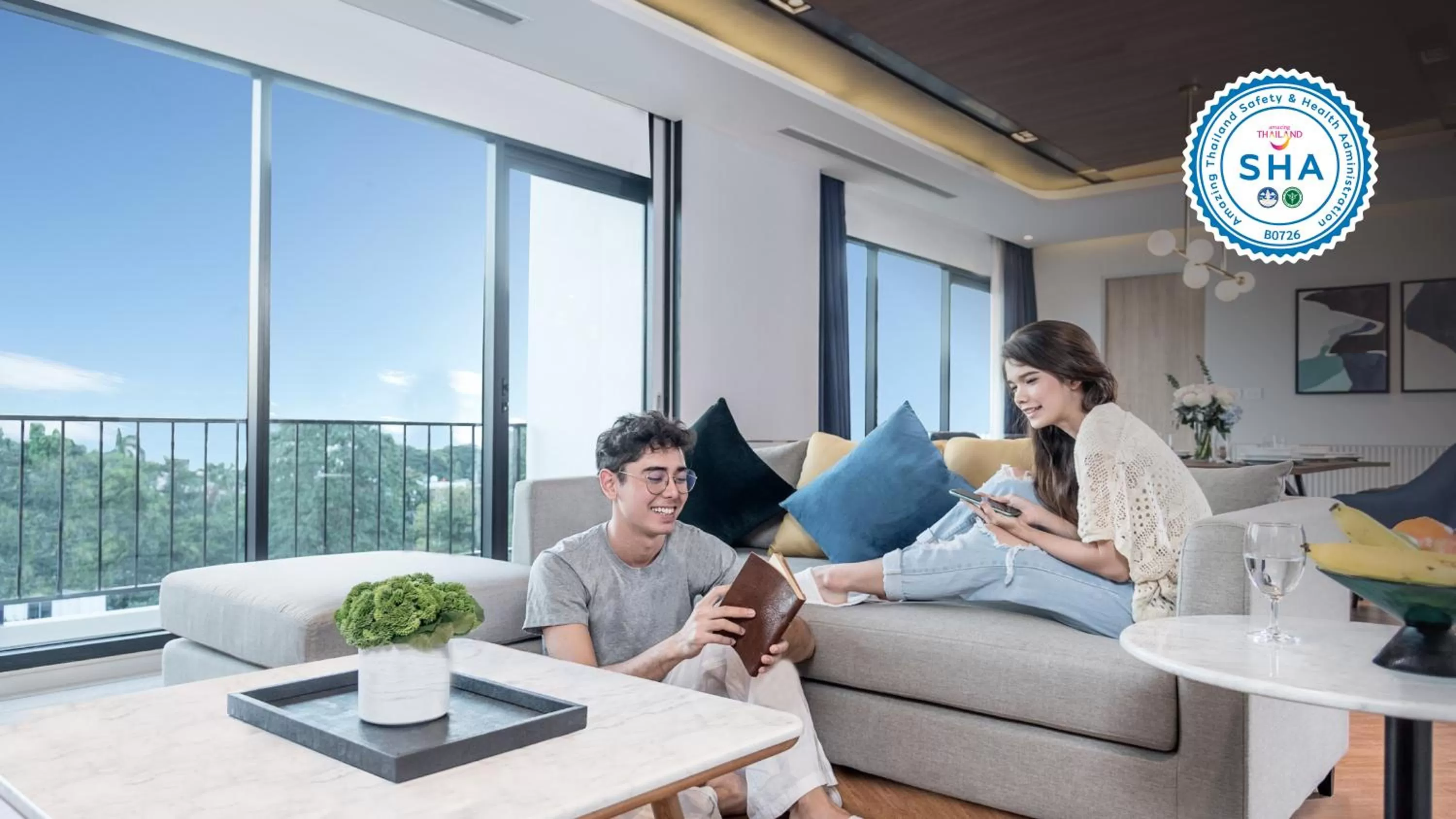 Living room in Amanta Hotel & Residence Sathorn