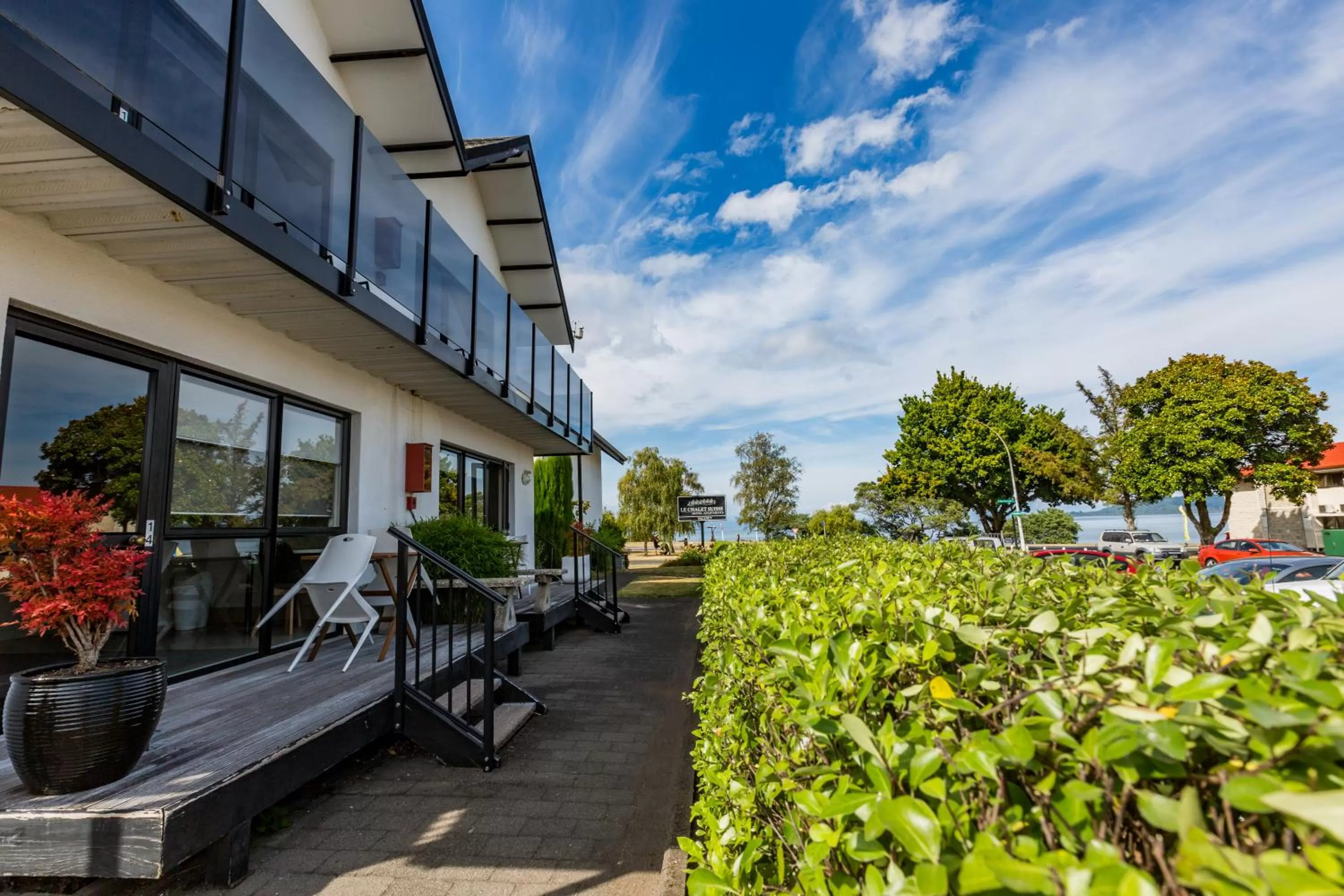 Property building in Le Chalet Suisse Motel Taupo