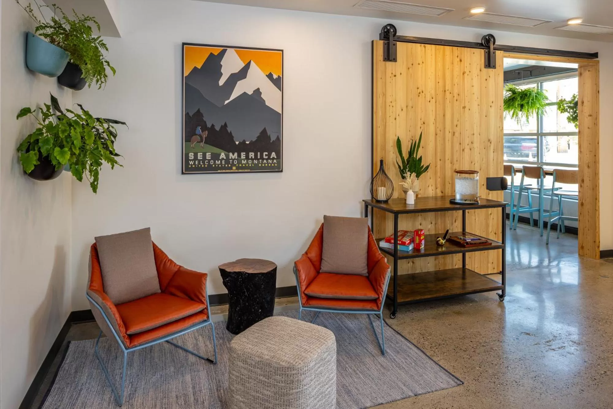 Seating area in The Wren