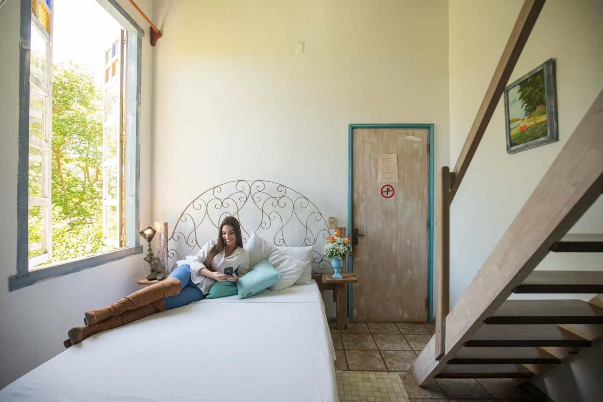 Bed in Hotel Chácara das Flores