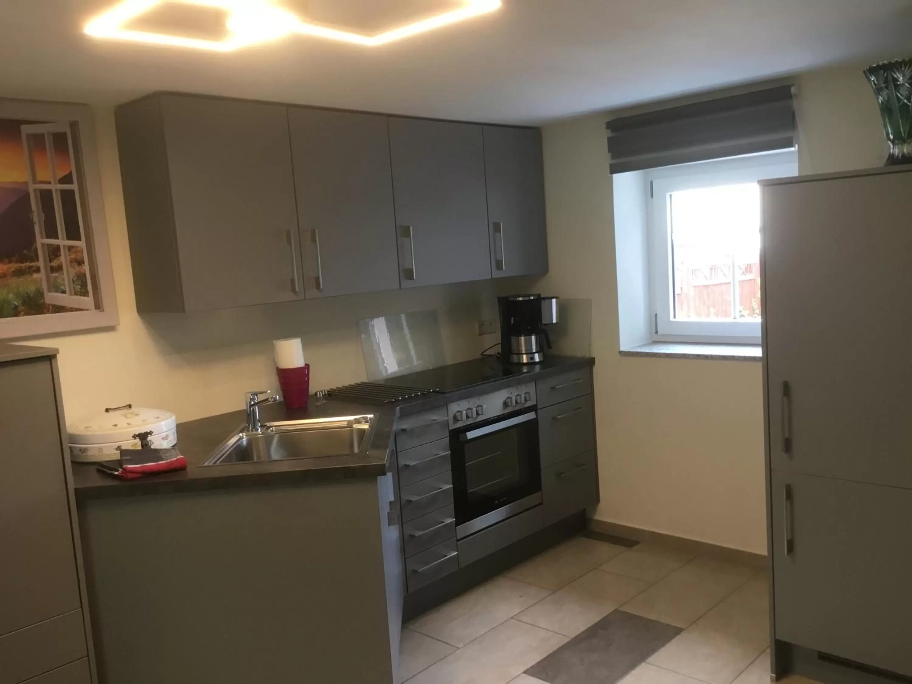 Kitchen or kitchenette in Ferienwohnungen An der Bimmelbahn Wernigerode