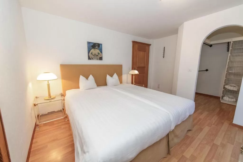 Bed in Hotel Steinbock