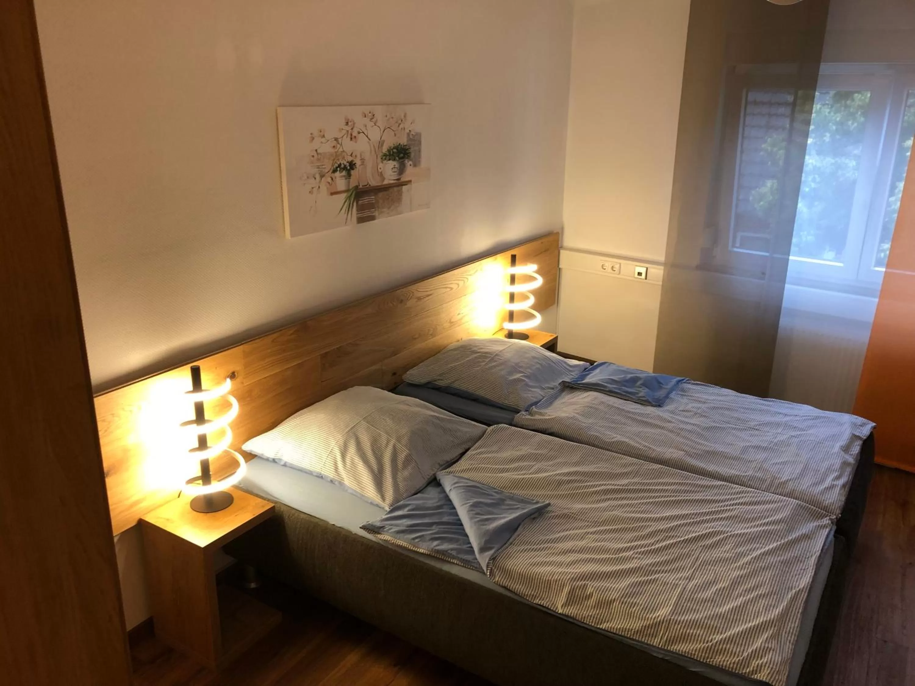 Bedroom, Bed in Gästehaus Jagsttal