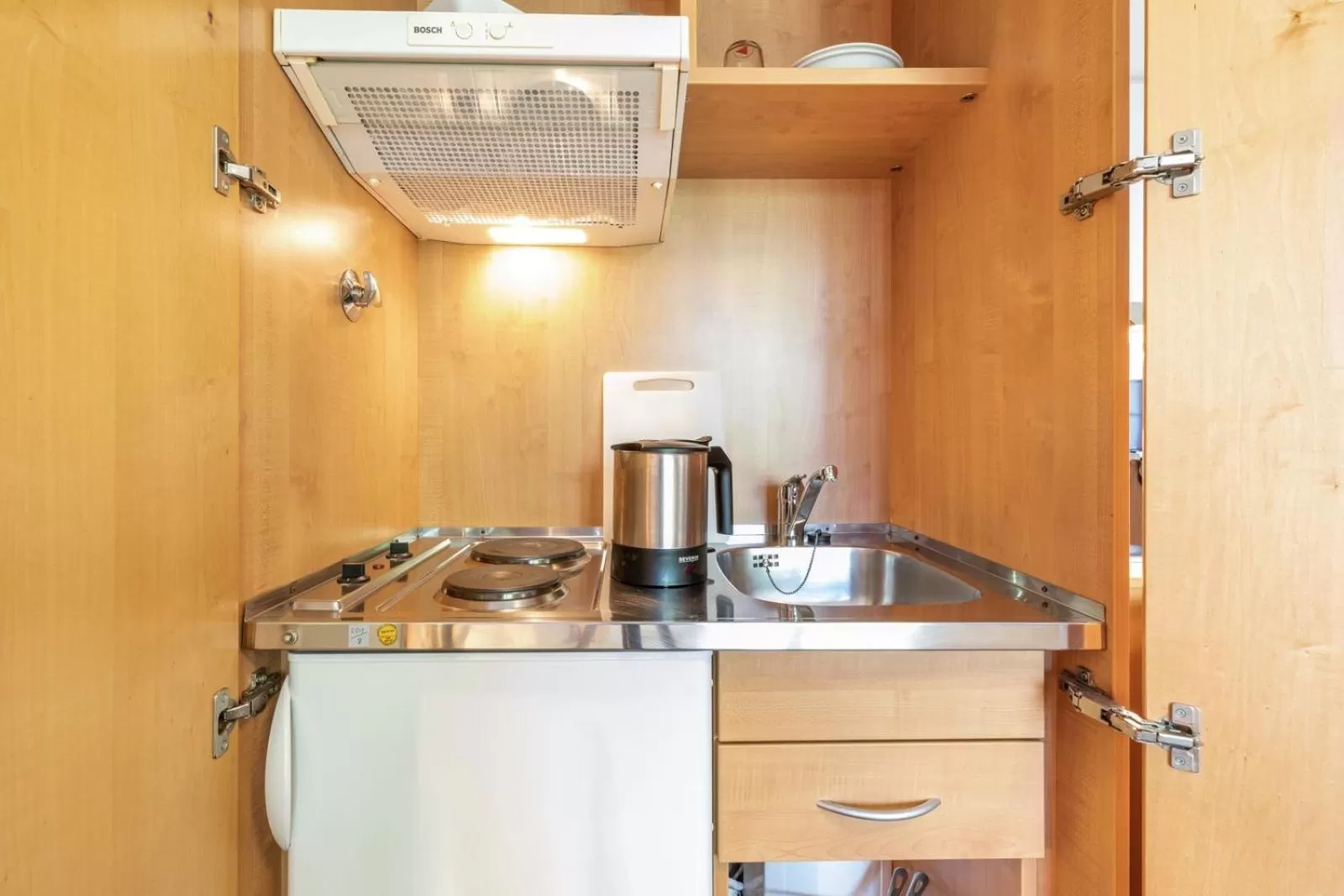 Kitchen or kitchenette in acora Düsseldorf Living the City - Apartments