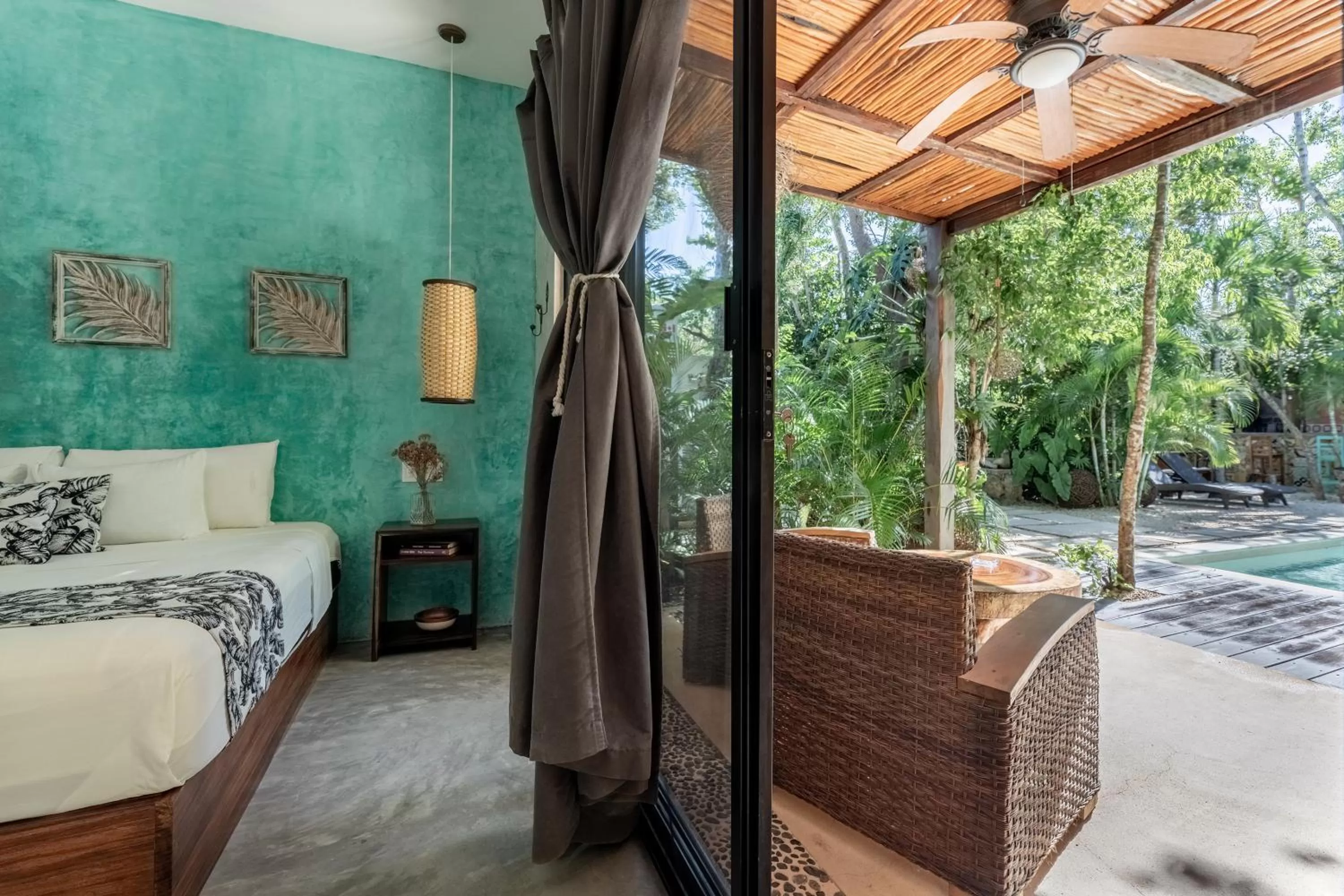 Balcony/Terrace, Bed in Trece Lunas Tulum - Enchanted Resort
